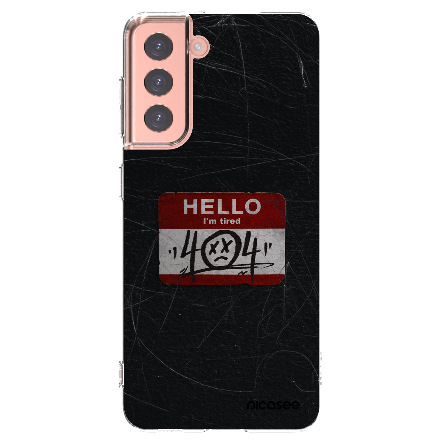 Picasee Samsung Galaxy S21 5G G991B Hülle - Transparentes Silikon - HELLO 404