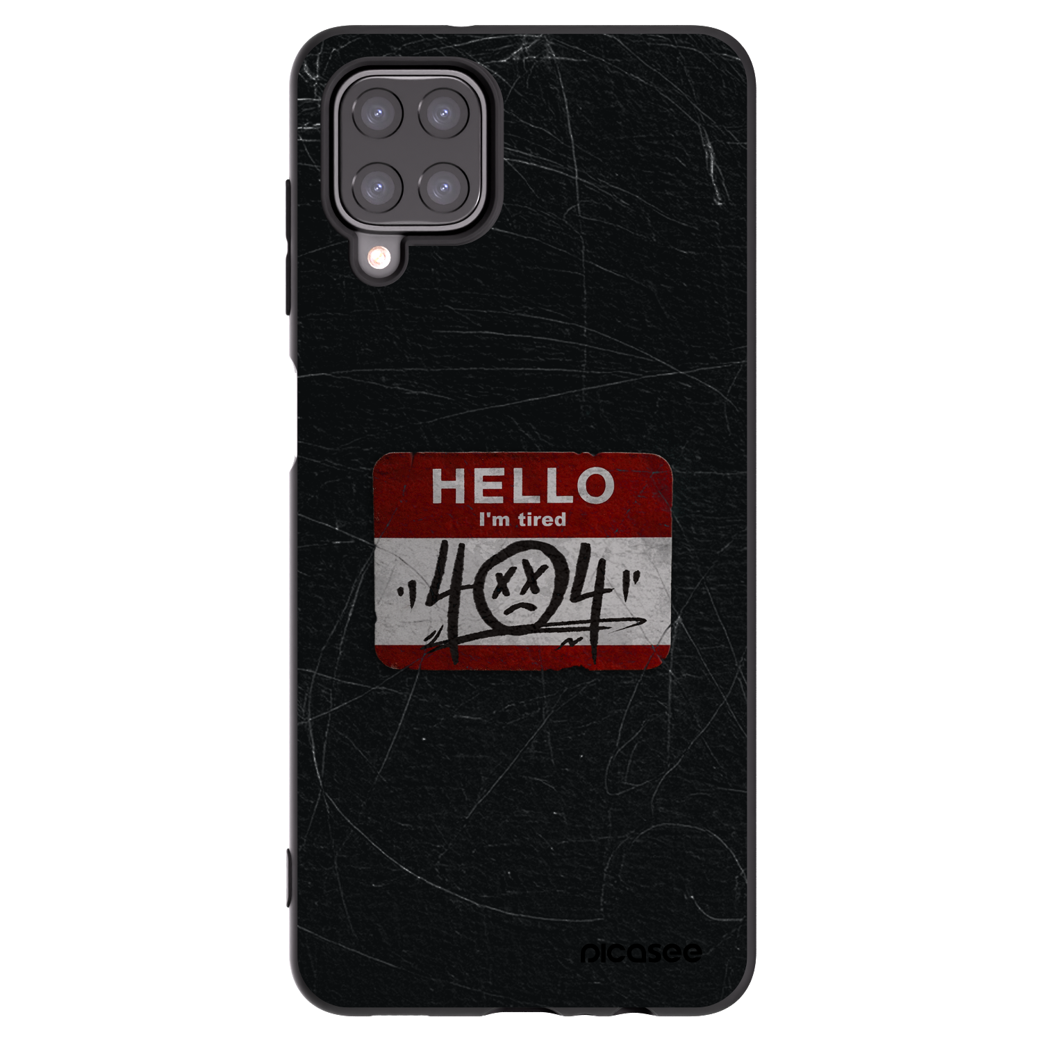 Picasee Samsung Galaxy A12 A125F Hülle - Schwarzes Silikon - HELLO 404