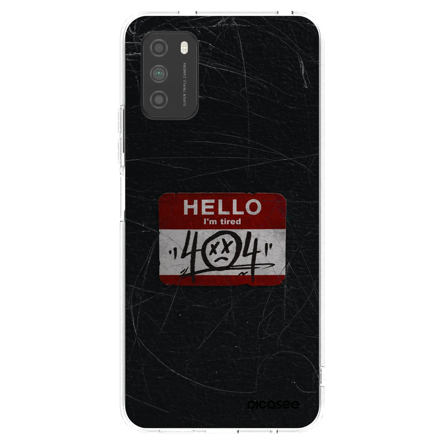 Picasee Xiaomi Poco M3 Hülle - Transparentes Silikon - HELLO 404