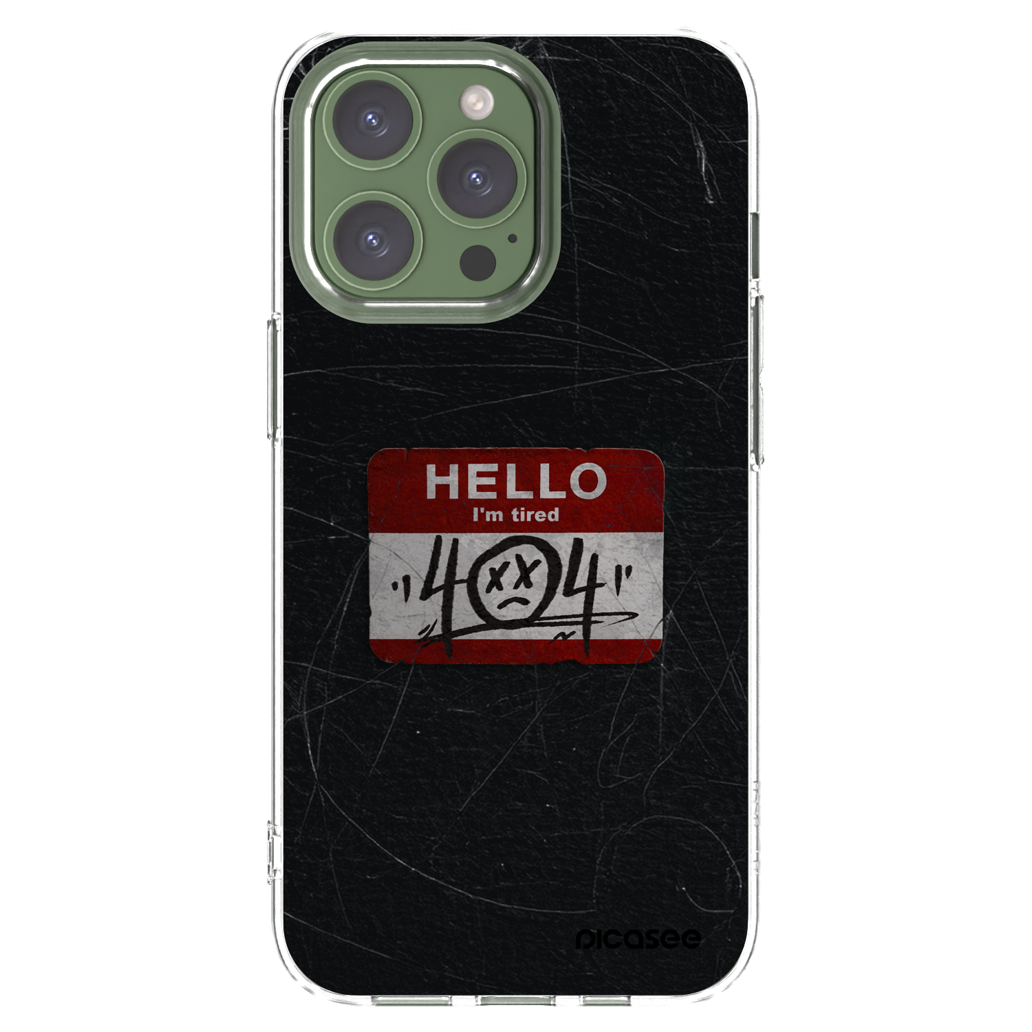Picasee Apple iPhone 13 Pro Hülle - Transparentes Silikon - HELLO 404