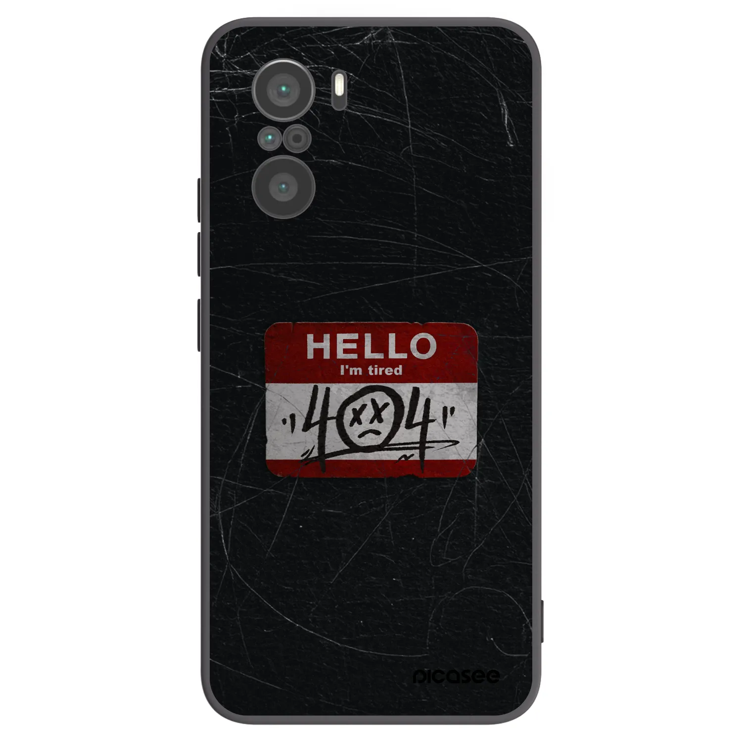 Picasee Xiaomi Poco F3 Hülle - Schwarzes Silikon - HELLO 404