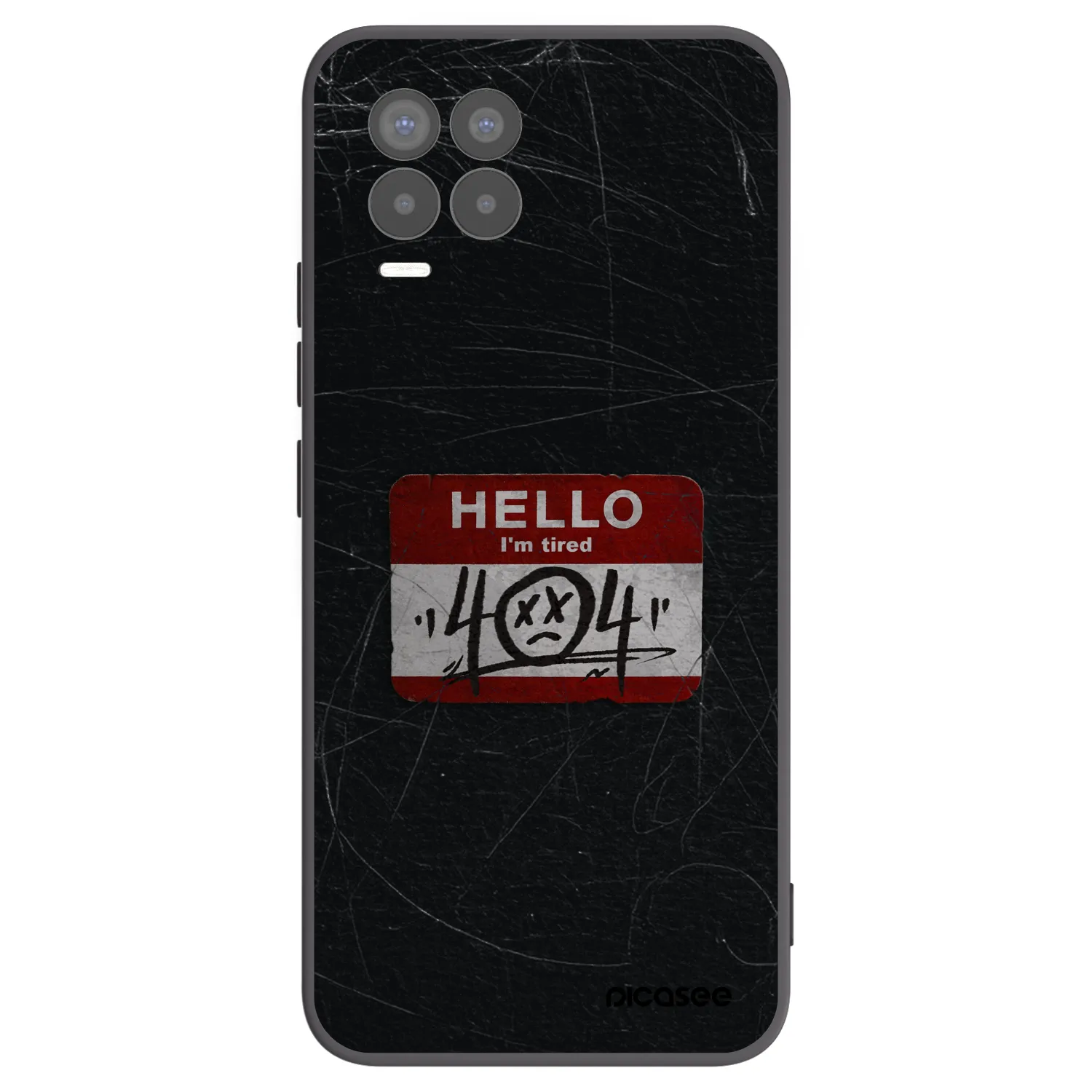 Picasee Realme 8 4G Hülle - Schwarzes Silikon - HELLO 404