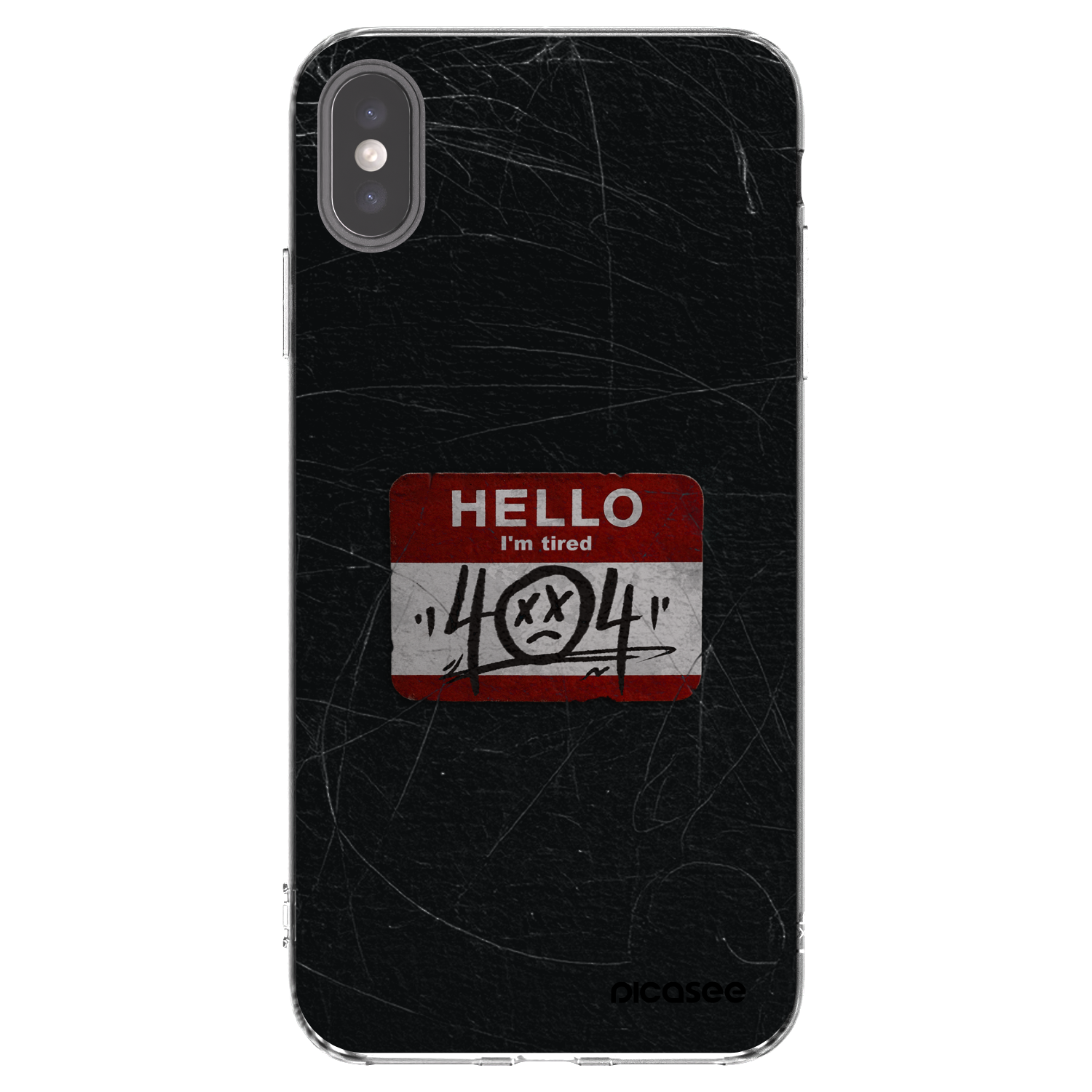 Picasee Apple iPhone XS Max Hülle - Transparentes Silikon - HELLO 404