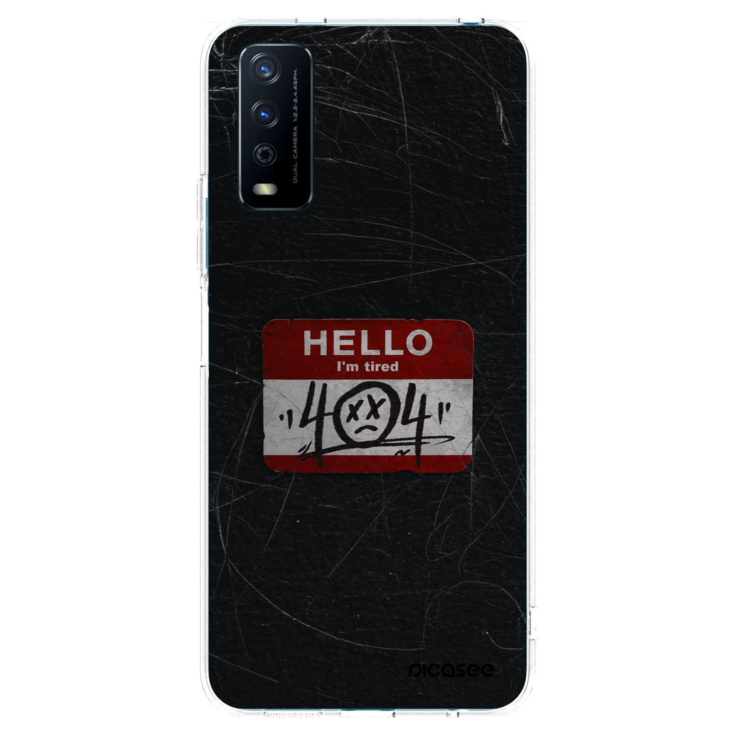 Picasee Vivo Y11s Hülle - Transparentes Silikon - HELLO 404