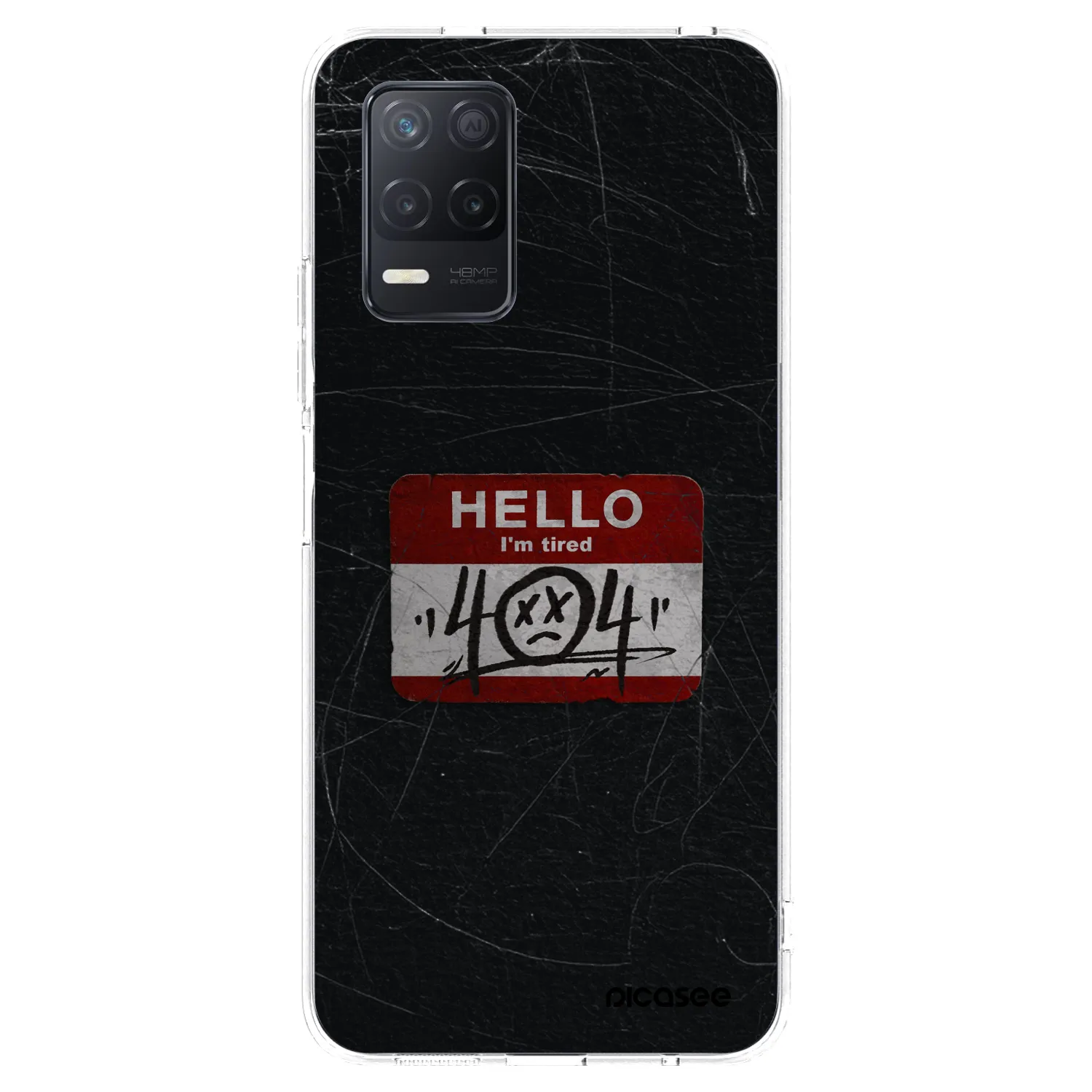 Picasee Realme 8 5G Hülle - Transparentes Silikon - HELLO 404