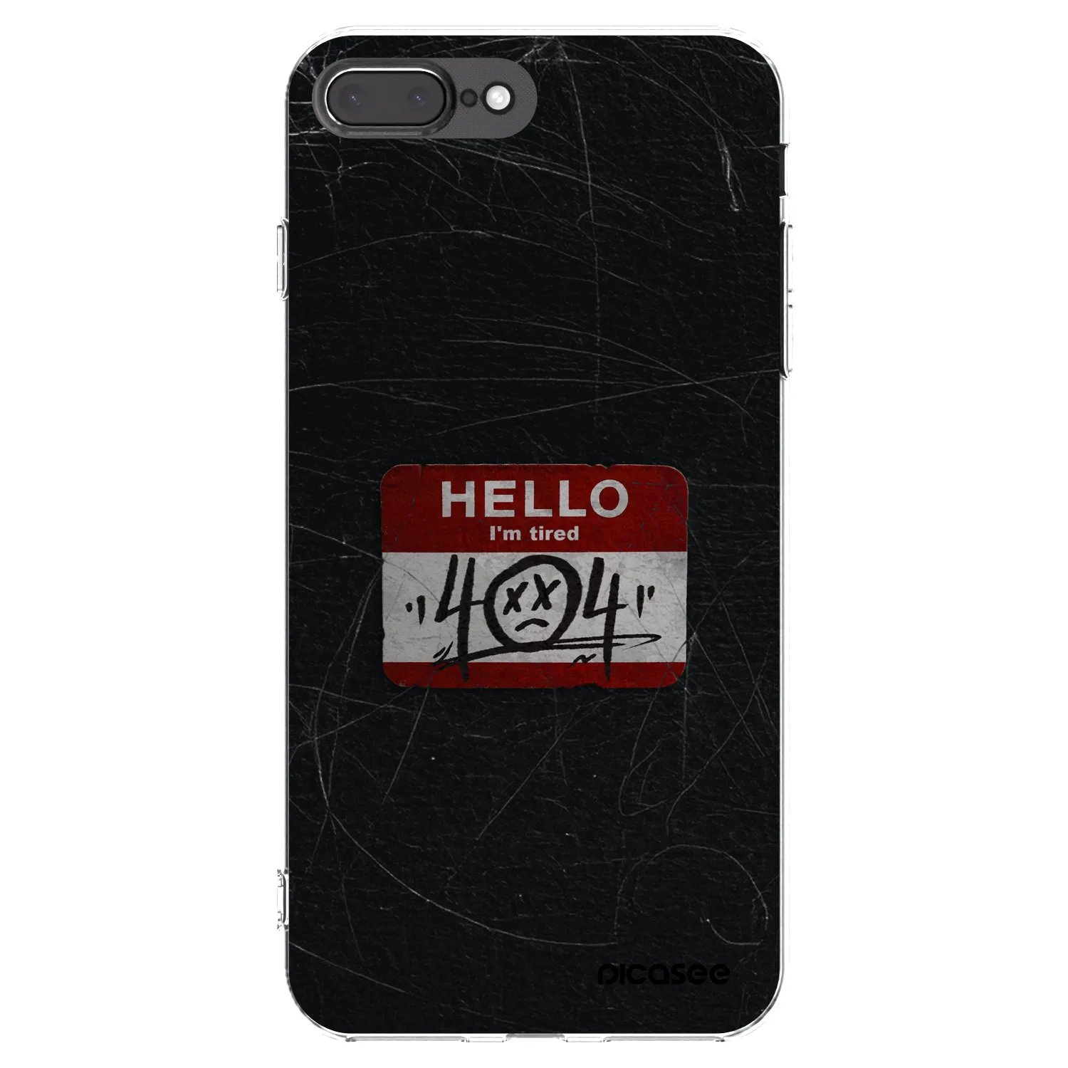 Picasee Apple iPhone 7 Plus Hülle - Transparentes Silikon - HELLO 404