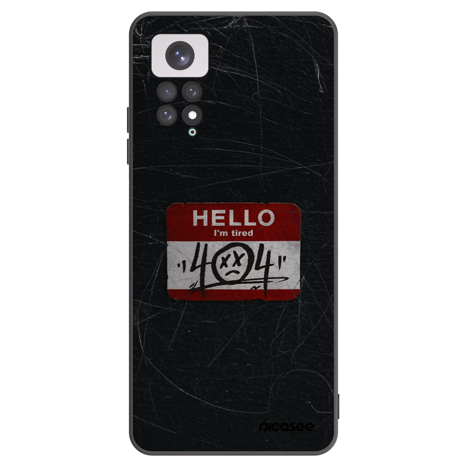 Picasee Xiaomi Redmi Note 11 Hülle - Schwarzes Silikon - HELLO 404