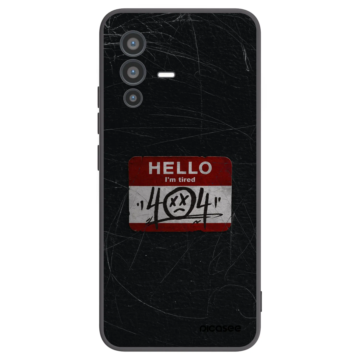 Picasee Vivo V23 5G Hülle - Schwarzes Silikon - HELLO 404