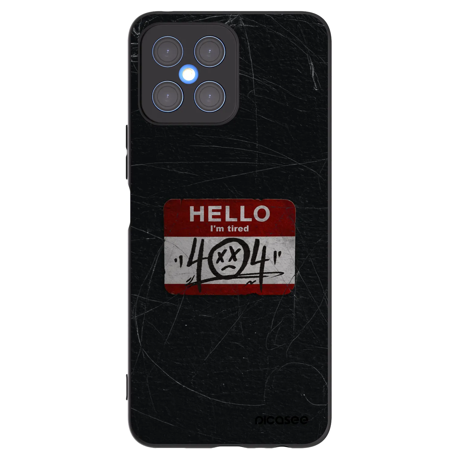 Picasee Honor X8 4G Hülle - Schwarzes Silikon - HELLO 404