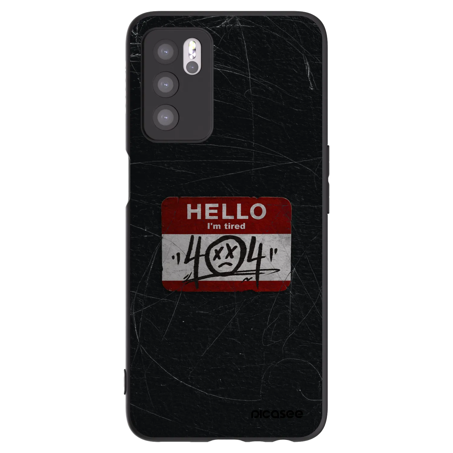 Picasee OPPO A16s Hülle - Schwarzes Silikon - HELLO 404
