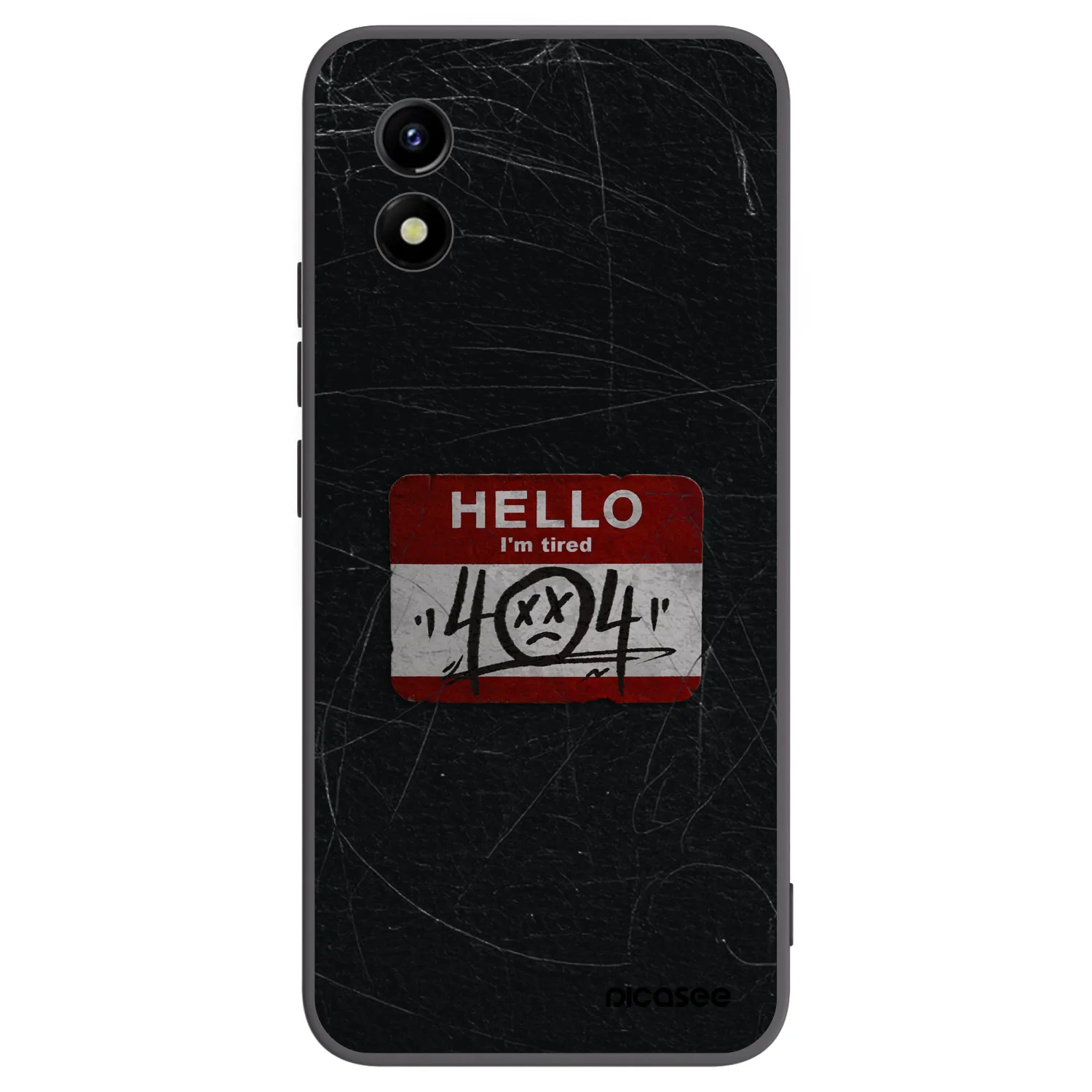 Picasee Vivo Y01 Hülle - Schwarzes Silikon - HELLO 404