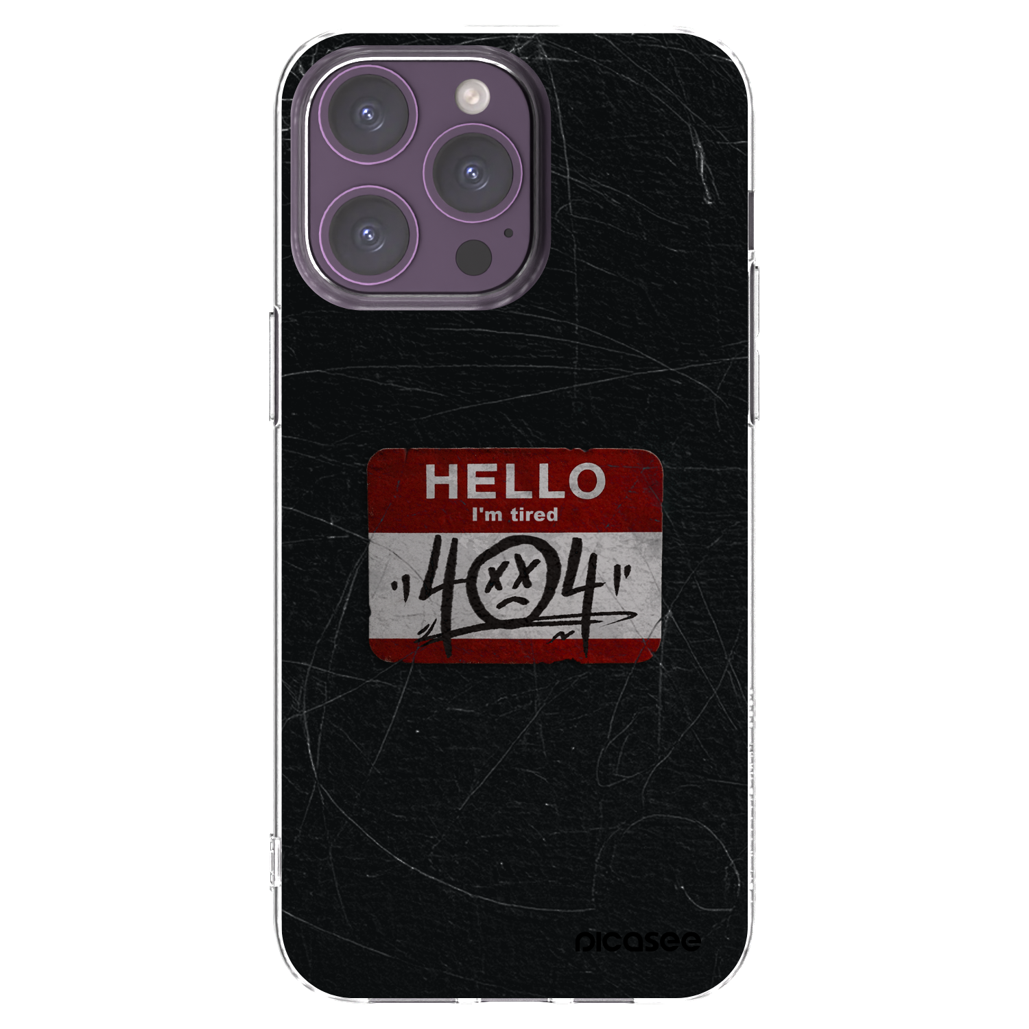 Picasee Apple iPhone 14 Pro Max Hülle - Transparentes Silikon - HELLO 404
