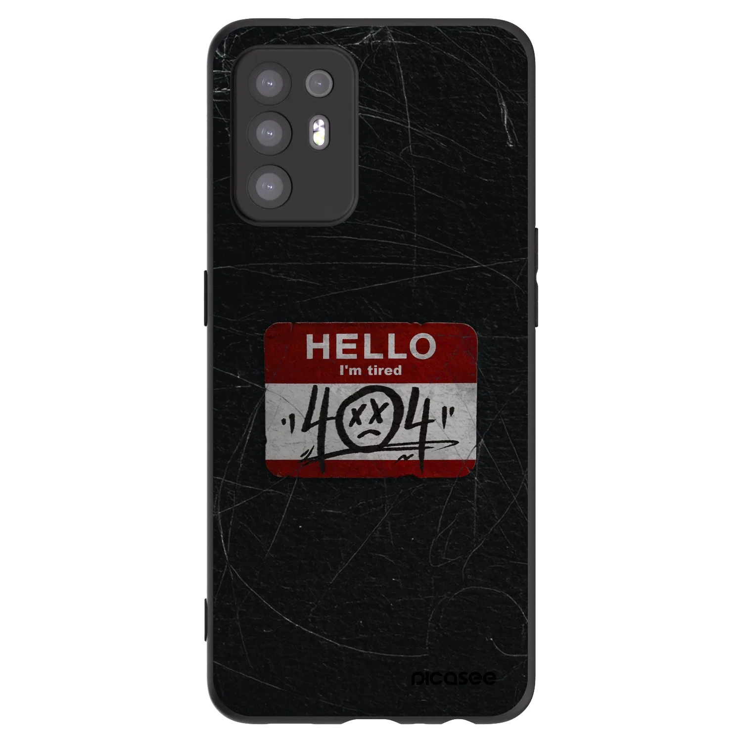 Picasee OPPO A94 5G Hülle - Schwarzes Silikon - HELLO 404