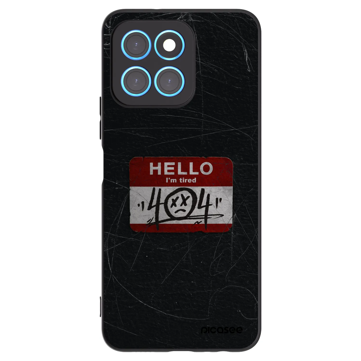 Picasee Honor X8 5G Hülle - Schwarzes Silikon - HELLO 404