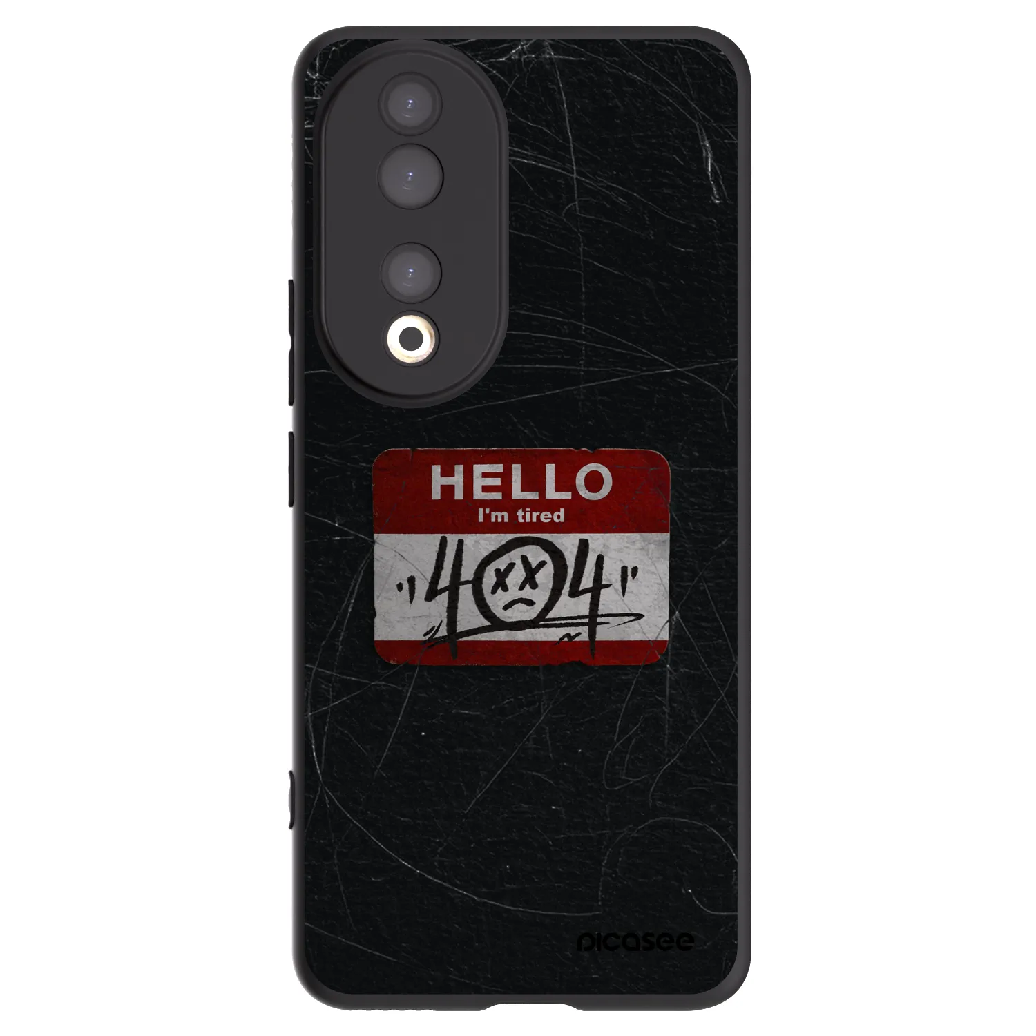 Picasee Honor 90 5G Hülle - Schwarzes Silikon - HELLO 404