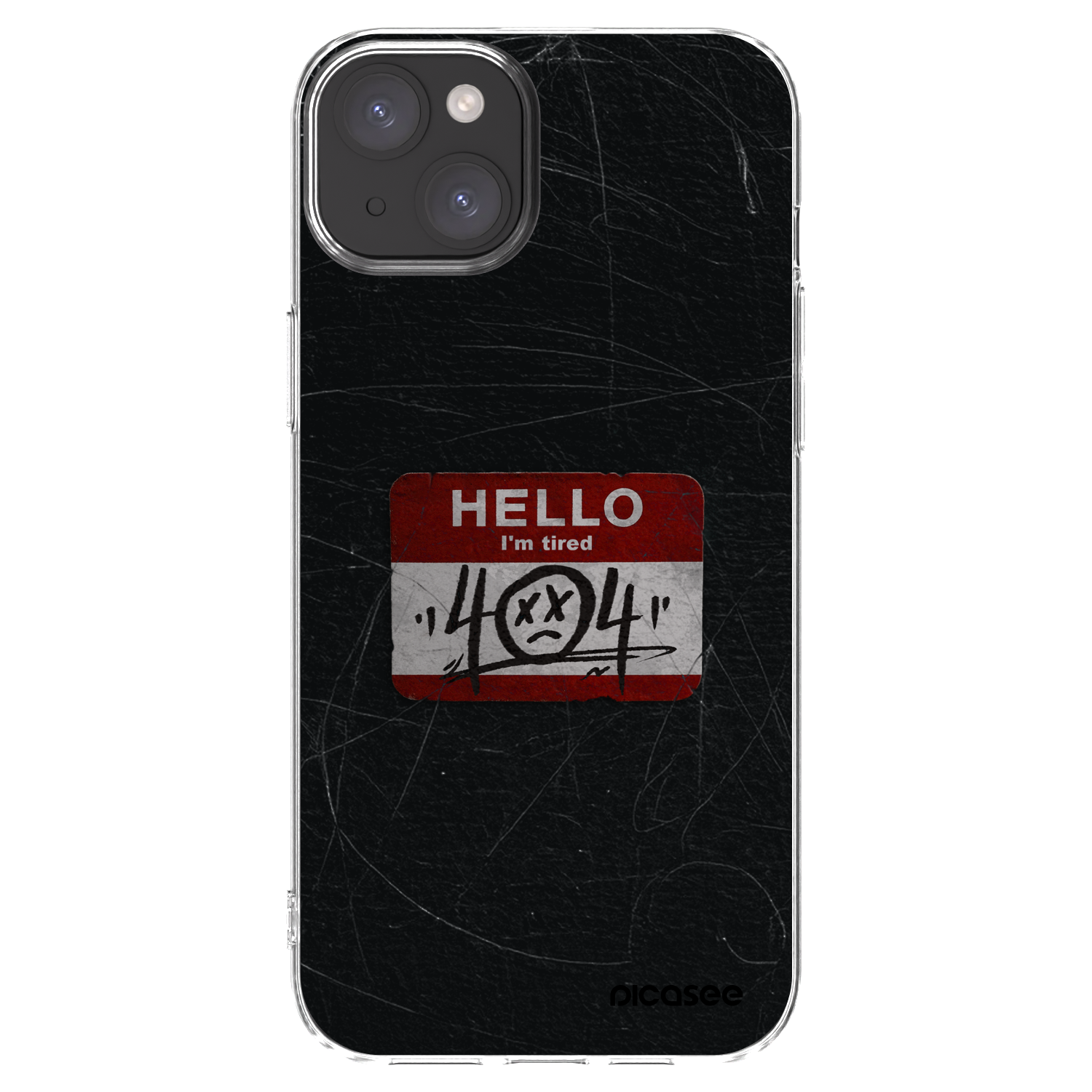 Picasee Apple iPhone 15 Plus Hülle - Transparentes Silikon - HELLO 404
