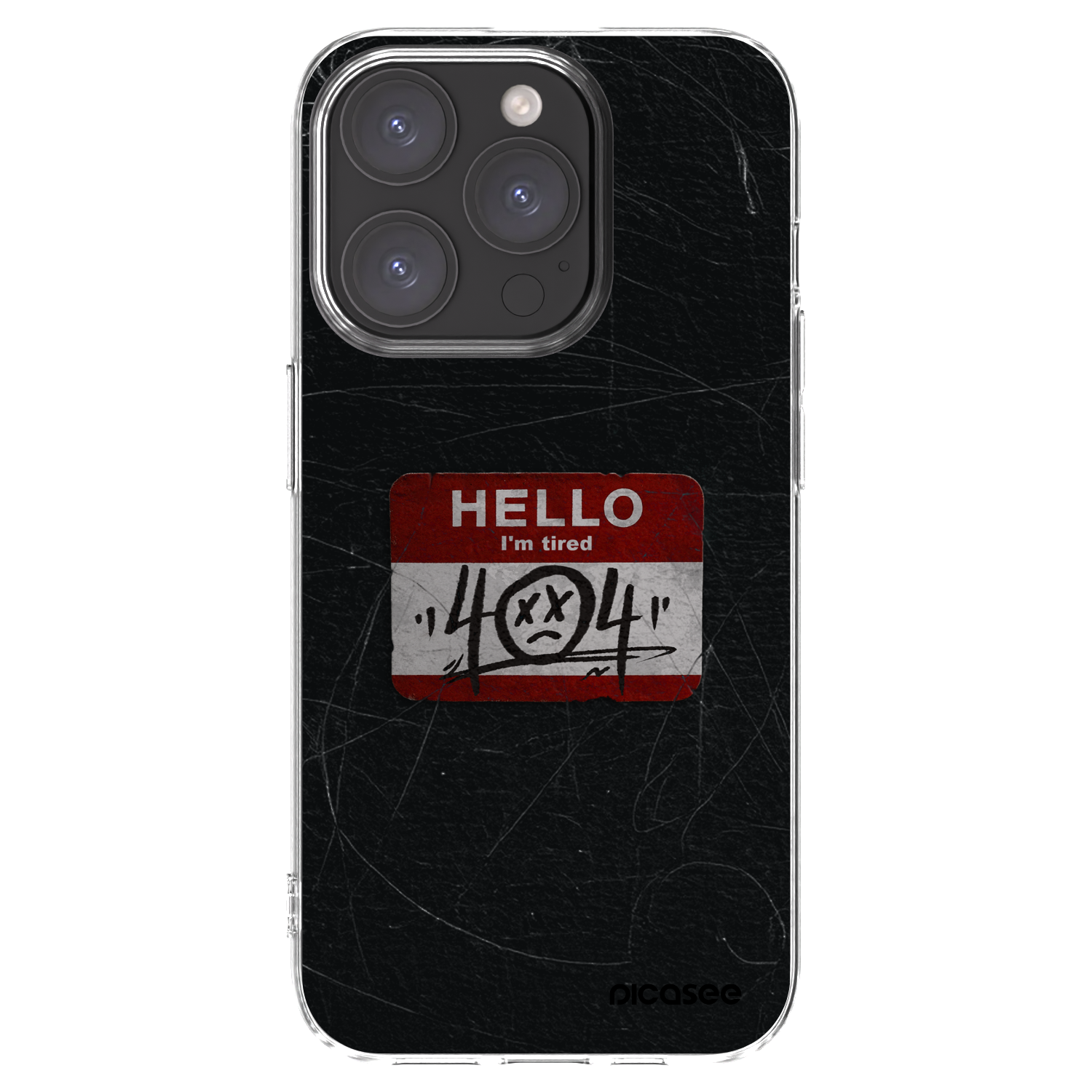 Picasee Apple iPhone 15 Pro Hülle - Transparentes Silikon - HELLO 404