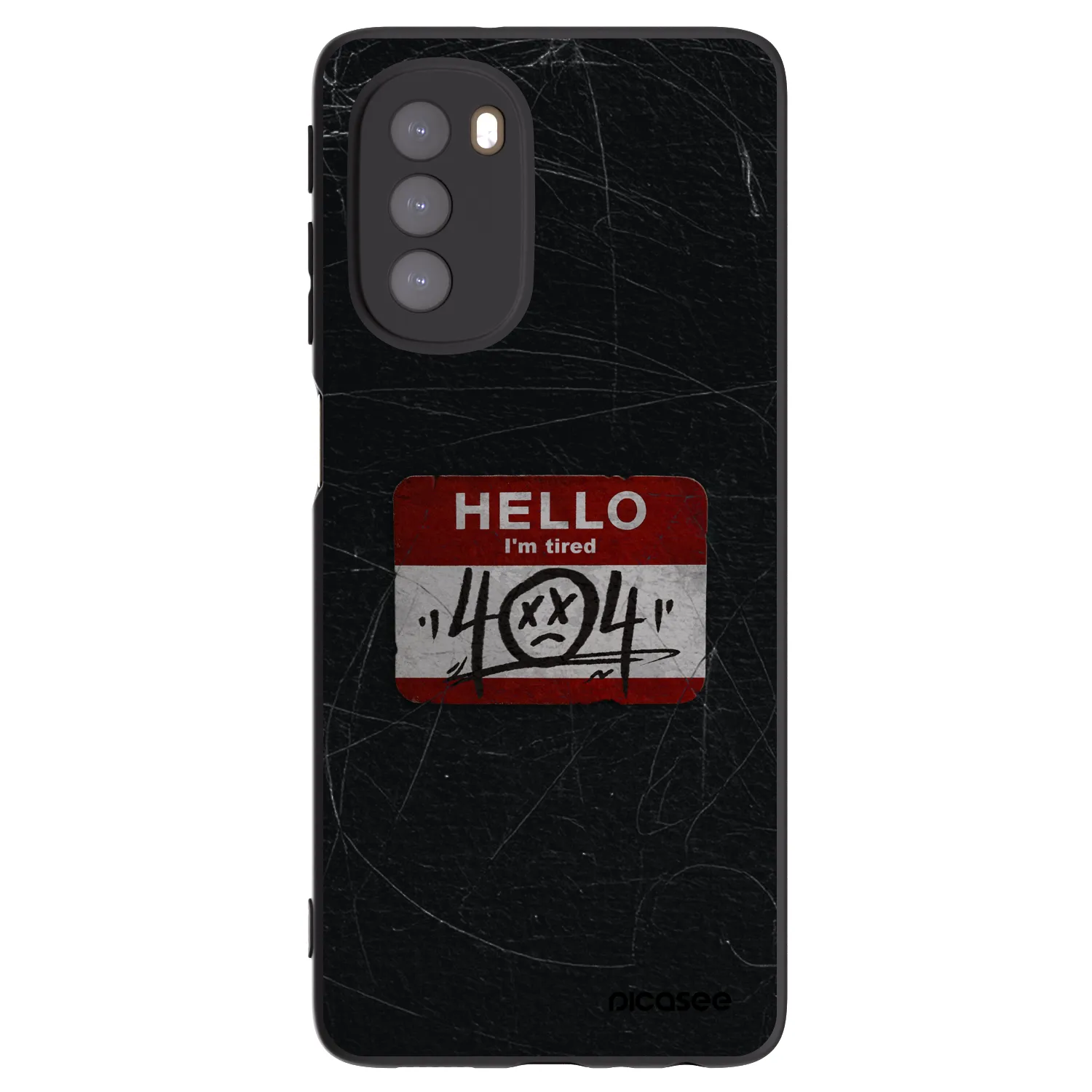 Picasee Motorola Moto G51 Hülle - Schwarzes Silikon - HELLO 404