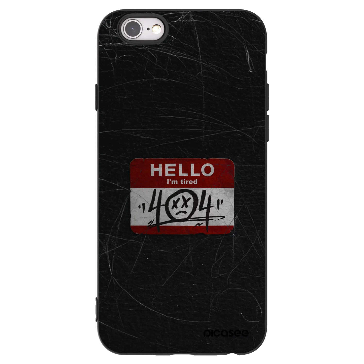 Picasee Apple iPhone 6/6S Hülle - Schwarzes Silikon - HELLO 404