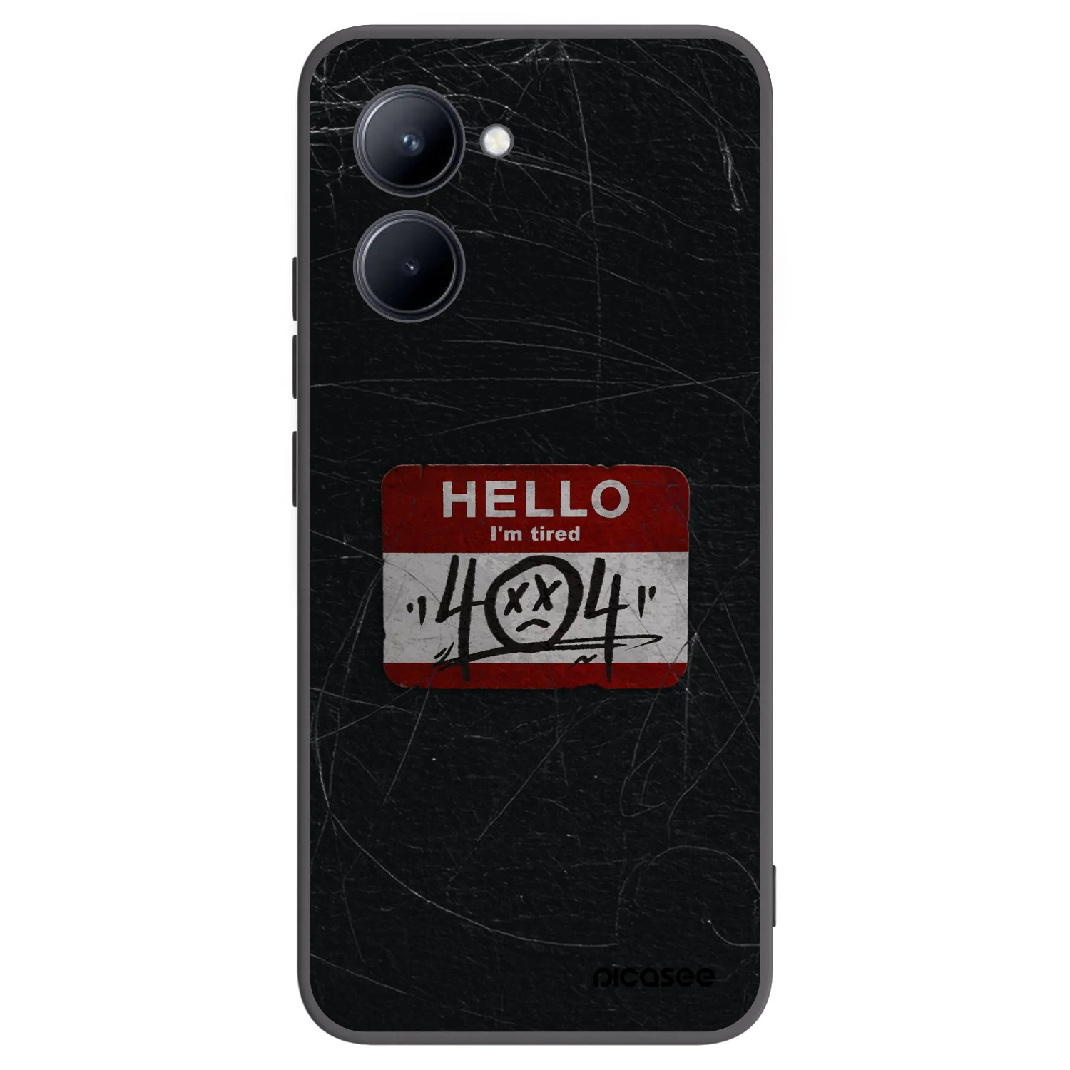 Picasee Realme C33 (2023) Hülle - Schwarzes Silikon - HELLO 404