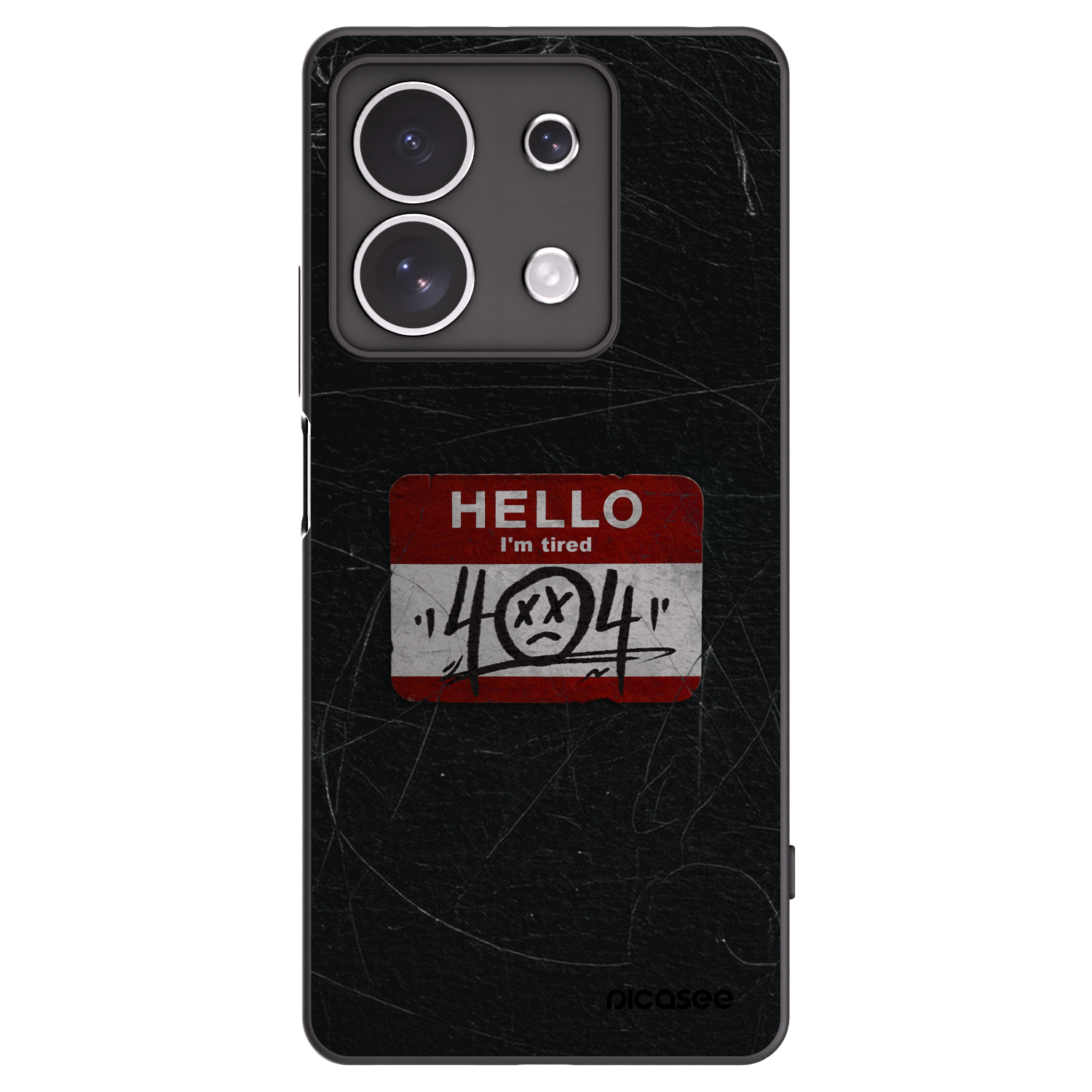 Picasee Xiaomi Redmi Note 13 4G Hülle - Schwarzes Silikon - HELLO 404