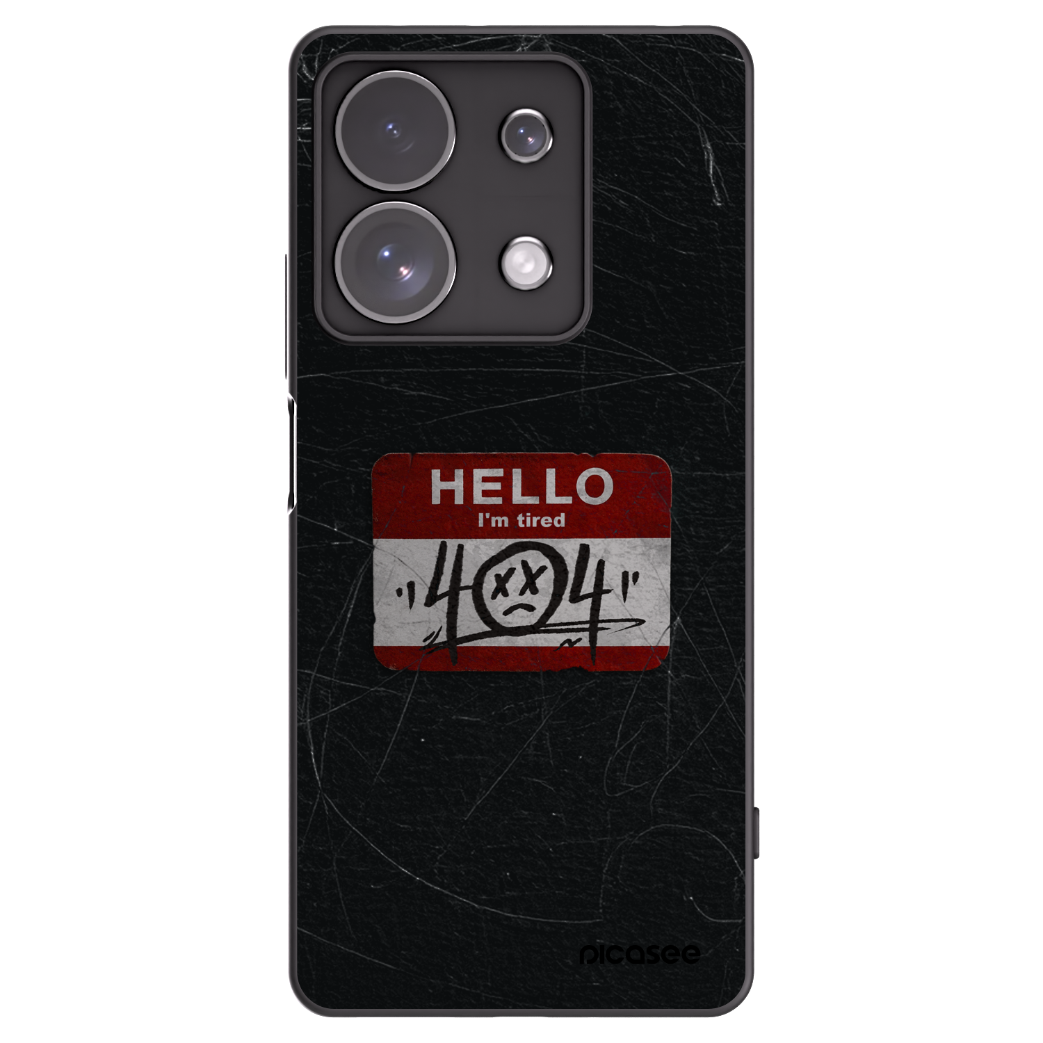 Picasee Xiaomi Redmi Note 13 Pro 4G Hülle - Schwarzes Silikon - HELLO 404