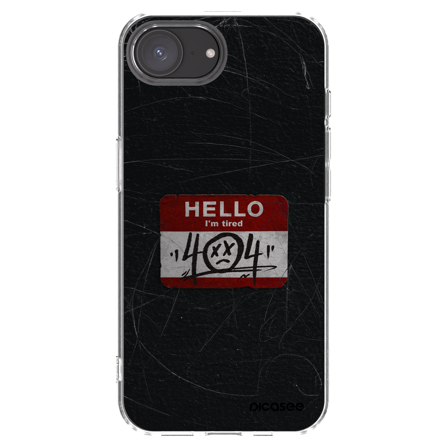 Picasee Apple iPhone 16e Hülle - Transparentes Silikon - HELLO 404