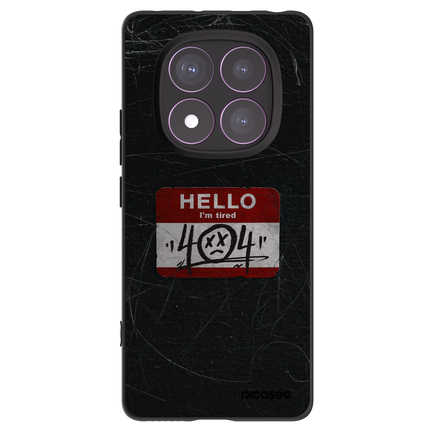 Picasee Xiaomi Redmi Note 14 Pro 4G Hülle - Schwarzes Silikon - HELLO 404