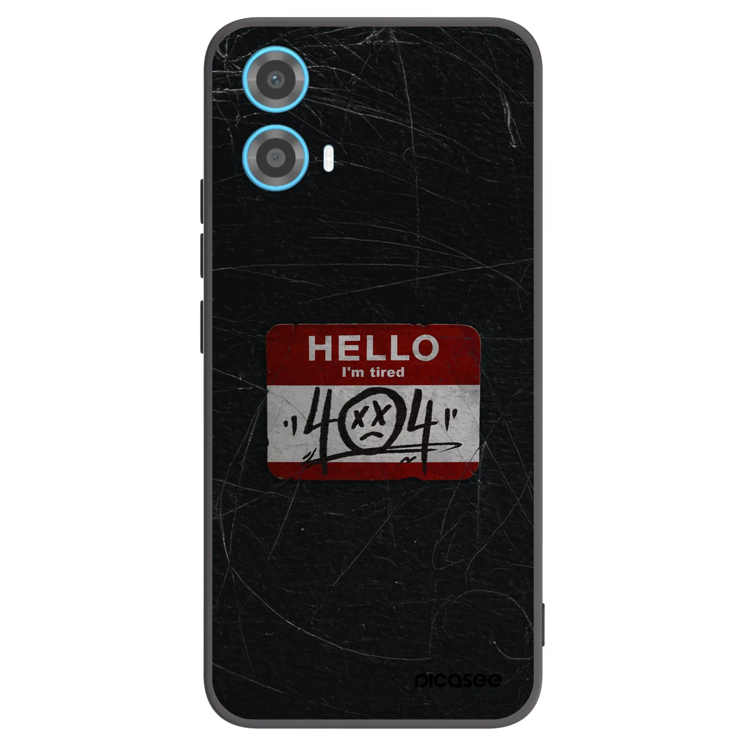 Picasee Motorola Moto G34 5G Hülle - Schwarzes Silikon - HELLO 404