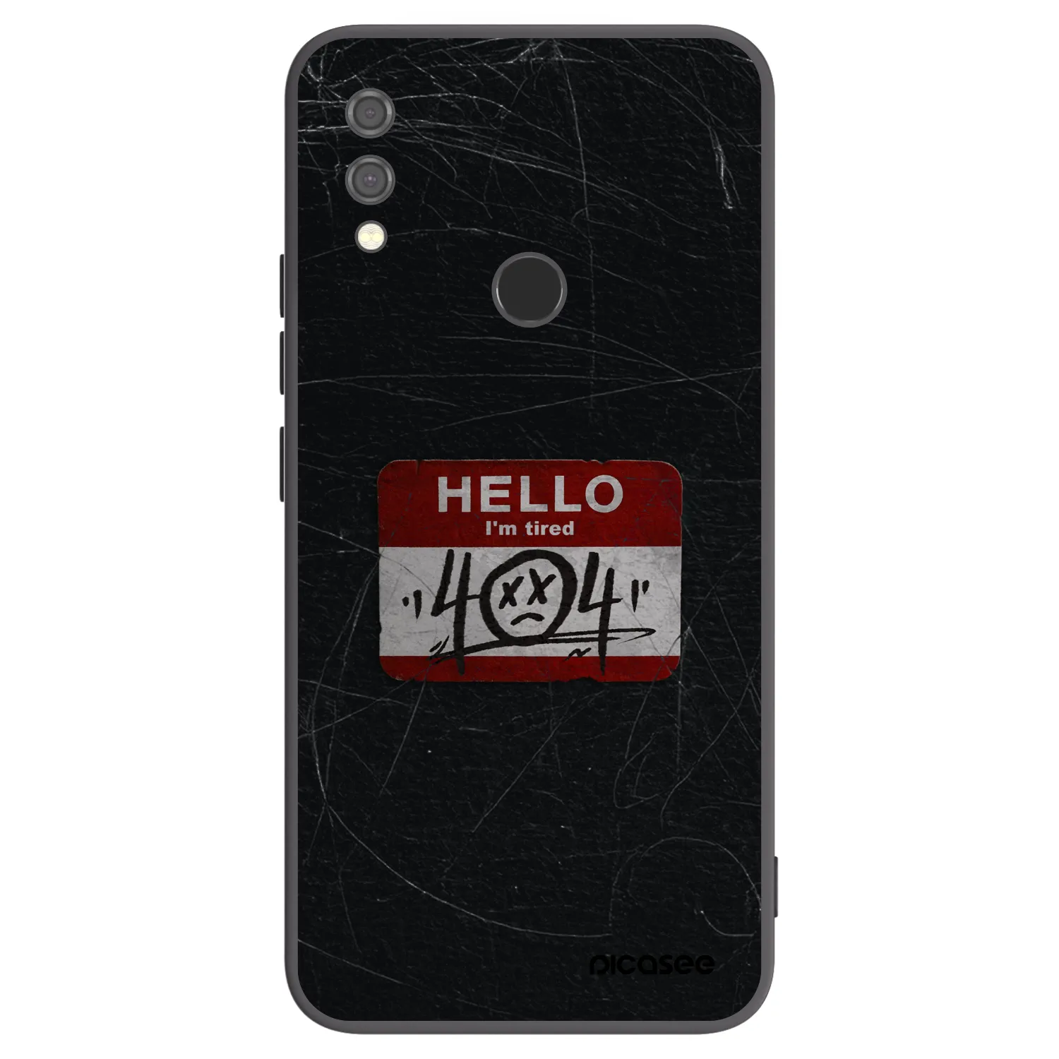 Picasee Xiaomi Redmi Note 7 Hülle - Schwarzes Silikon - HELLO 404