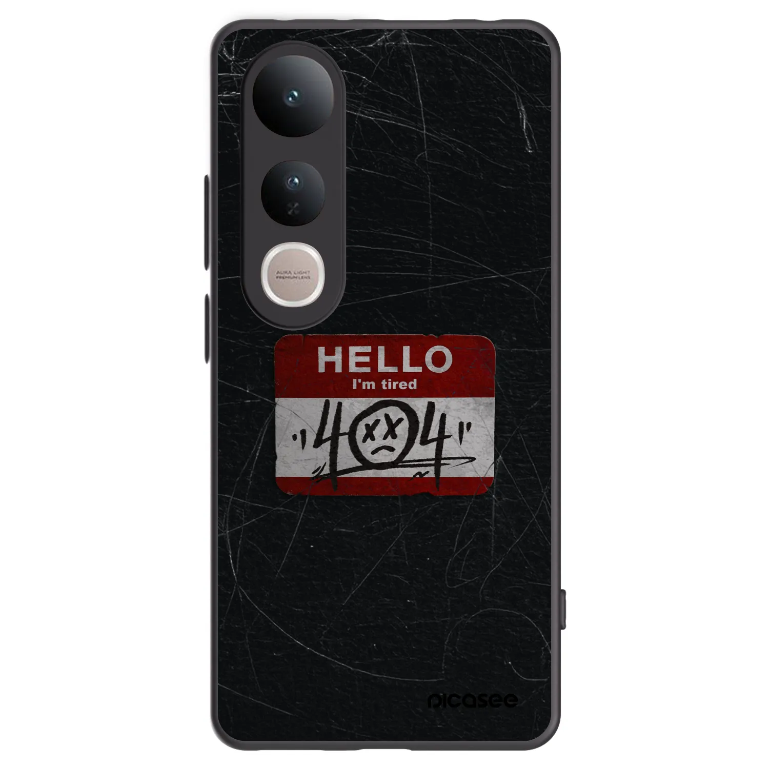 Picasee Vivo V50 Lite 5G Hülle - Schwarzes Silikon - HELLO 404