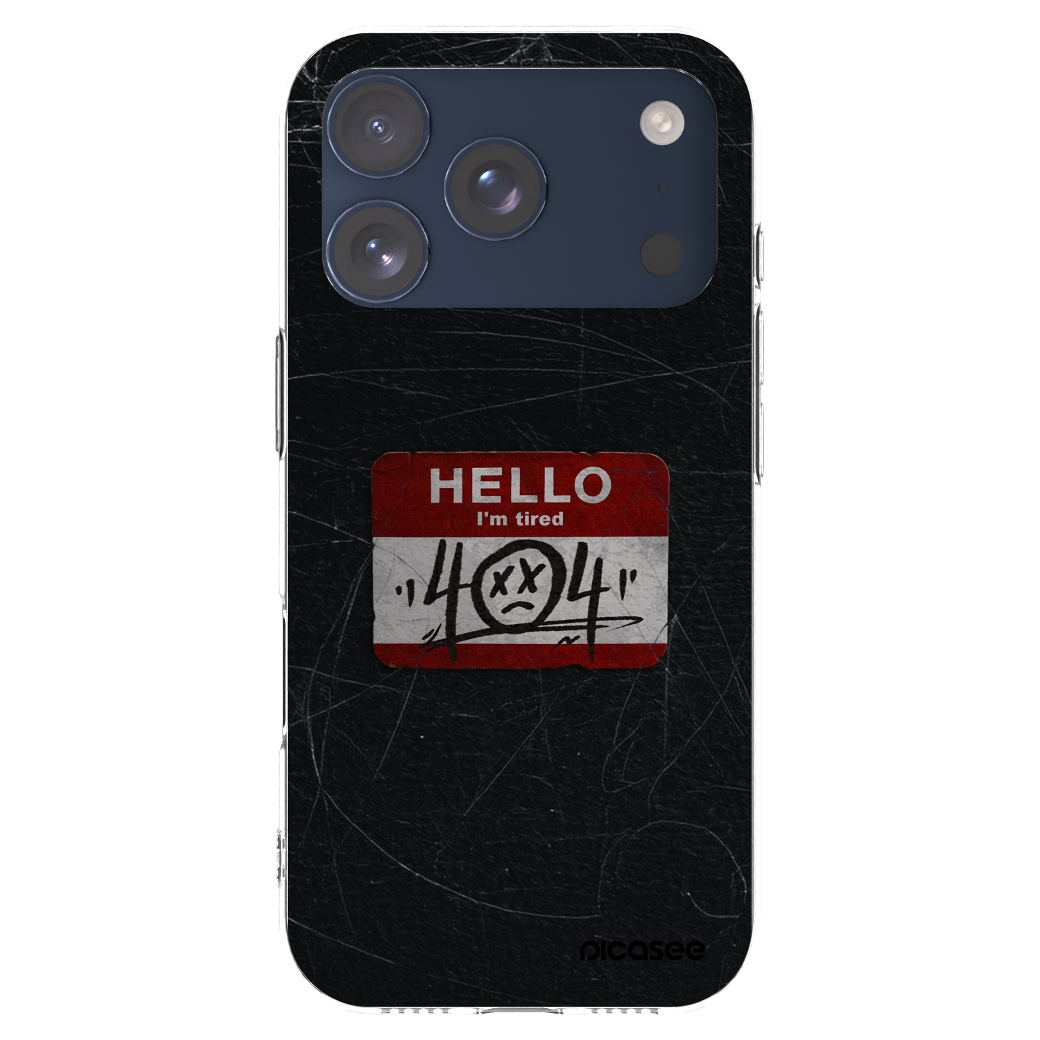 Picasee Apple iPhone 17 Pro Hülle - Transparentes Silikon - HELLO 404