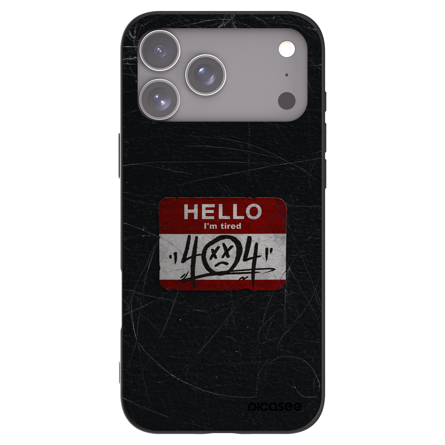 Picasee Apple iPhone 17 Pro Max Hülle - Schwarzes Silikon - HELLO 404