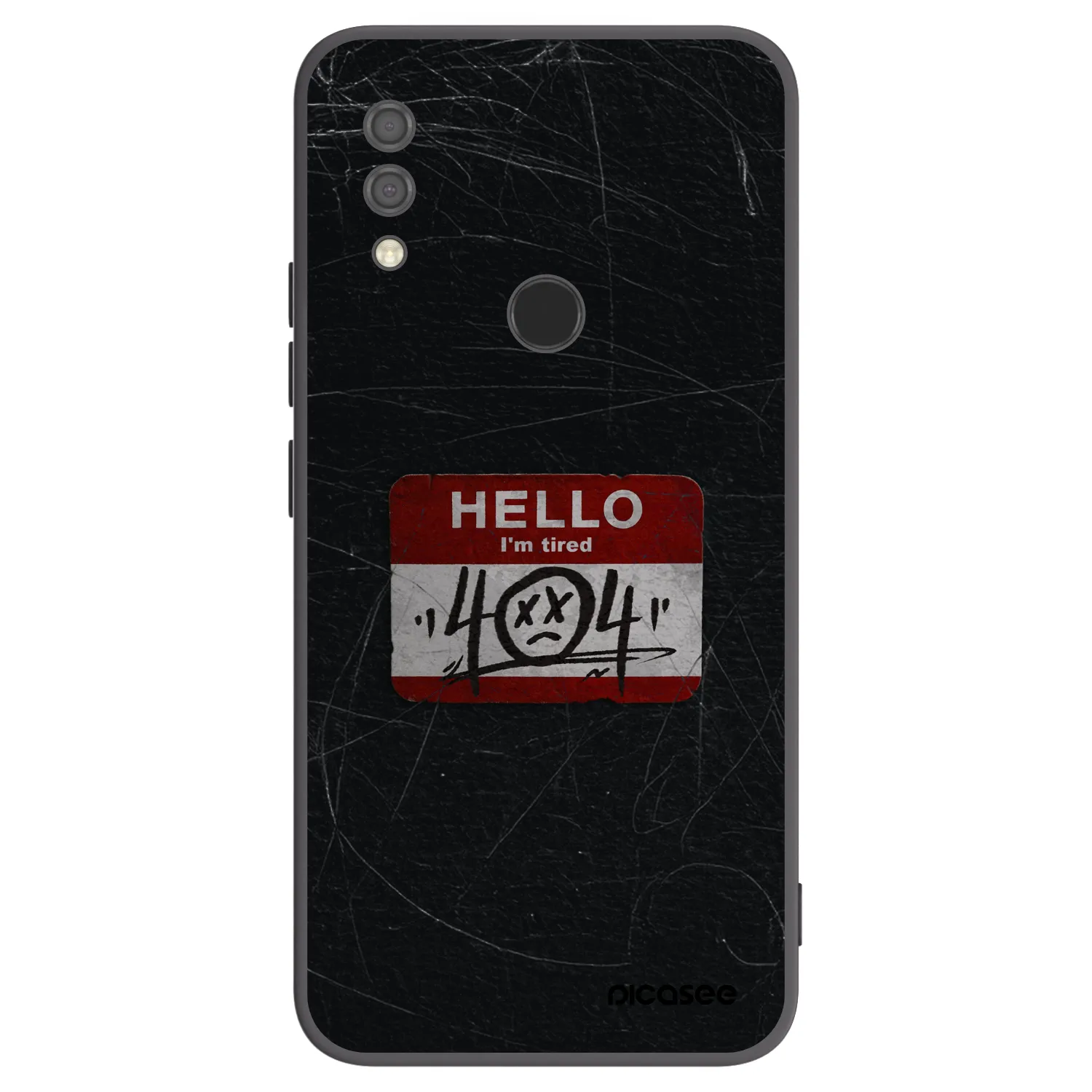 Picasee Xiaomi Redmi 7 Hülle - Schwarzes Silikon - HELLO 404