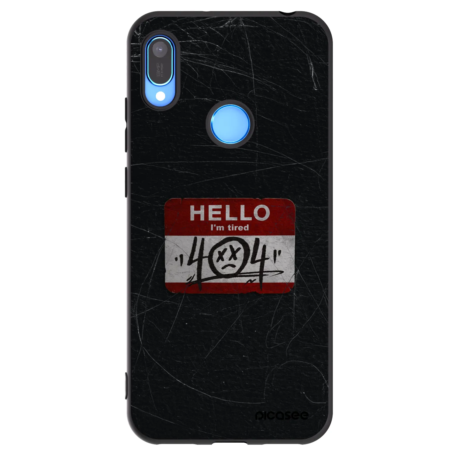 Picasee Huawei Y6 2019 Hülle - Schwarzes Silikon - HELLO 404