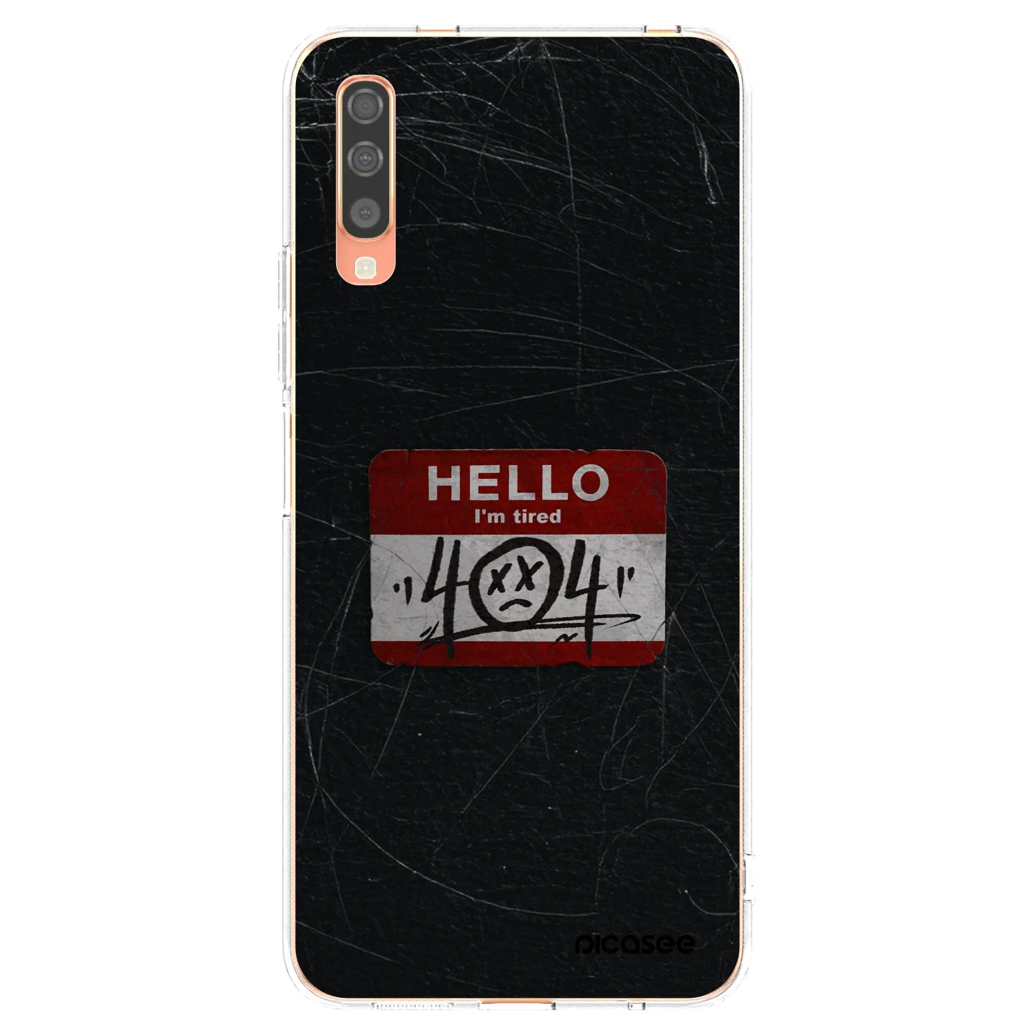 Picasee Samsung Galaxy A70 A705F Hülle - Transparentes Silikon - HELLO 404