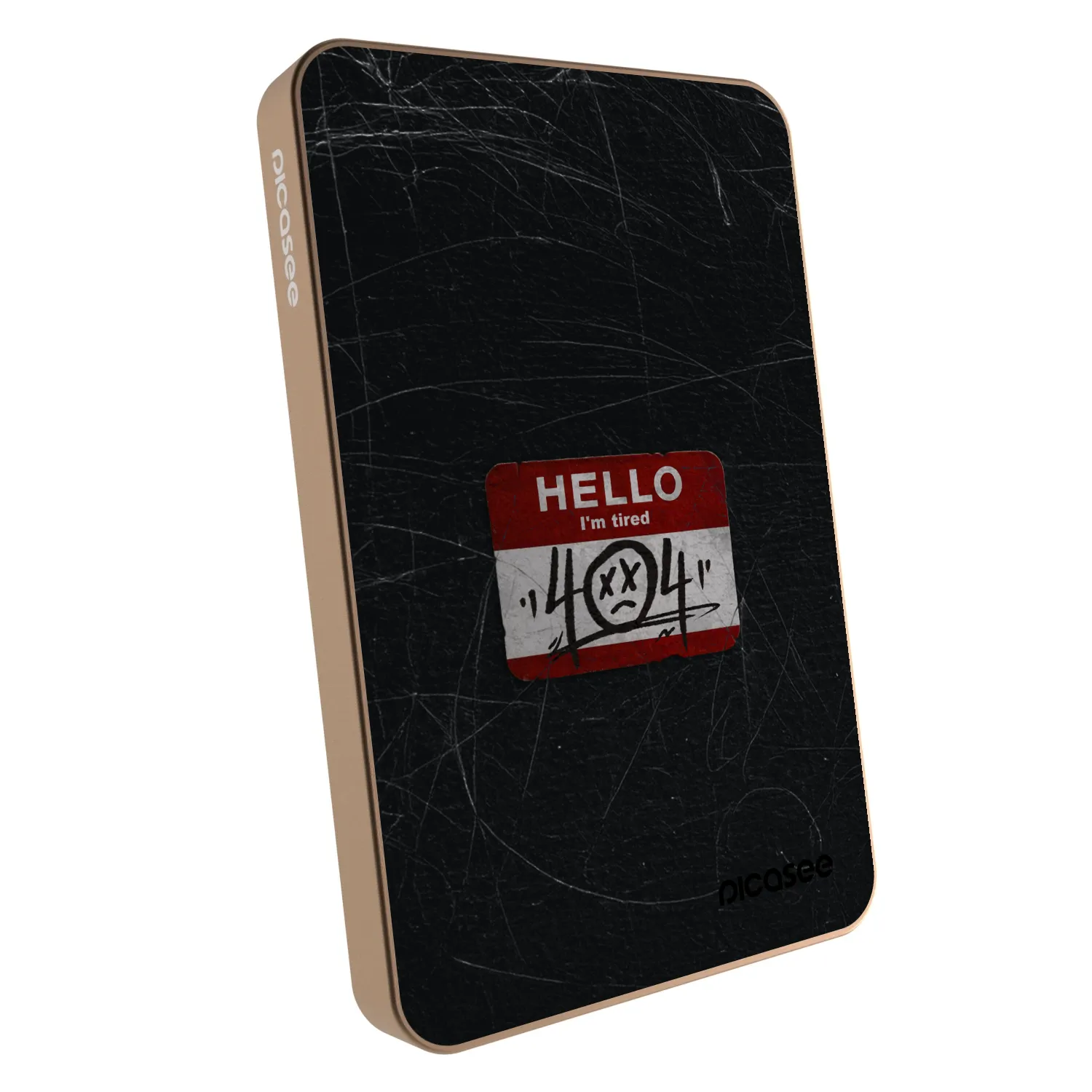 Picasee Powerbank mit MagSafe 5 000 mAh Golden - HELLO 404