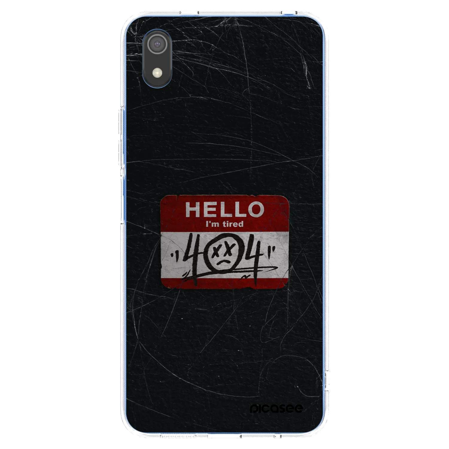 Picasee Xiaomi Redmi 7A Hülle - Transparentes Silikon - HELLO 404