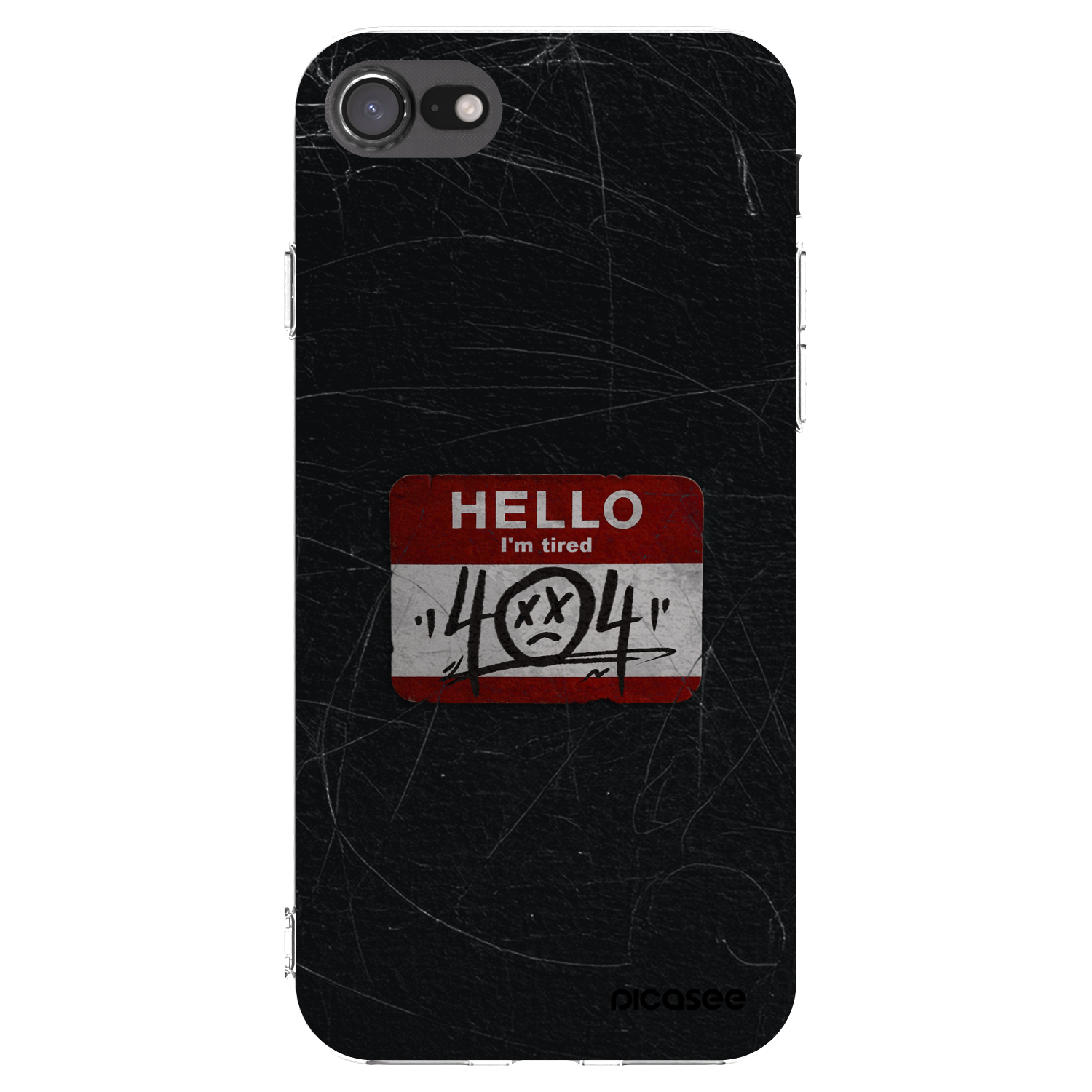 Picasee Apple iPhone 8 Hülle - Transparentes Silikon - HELLO 404
