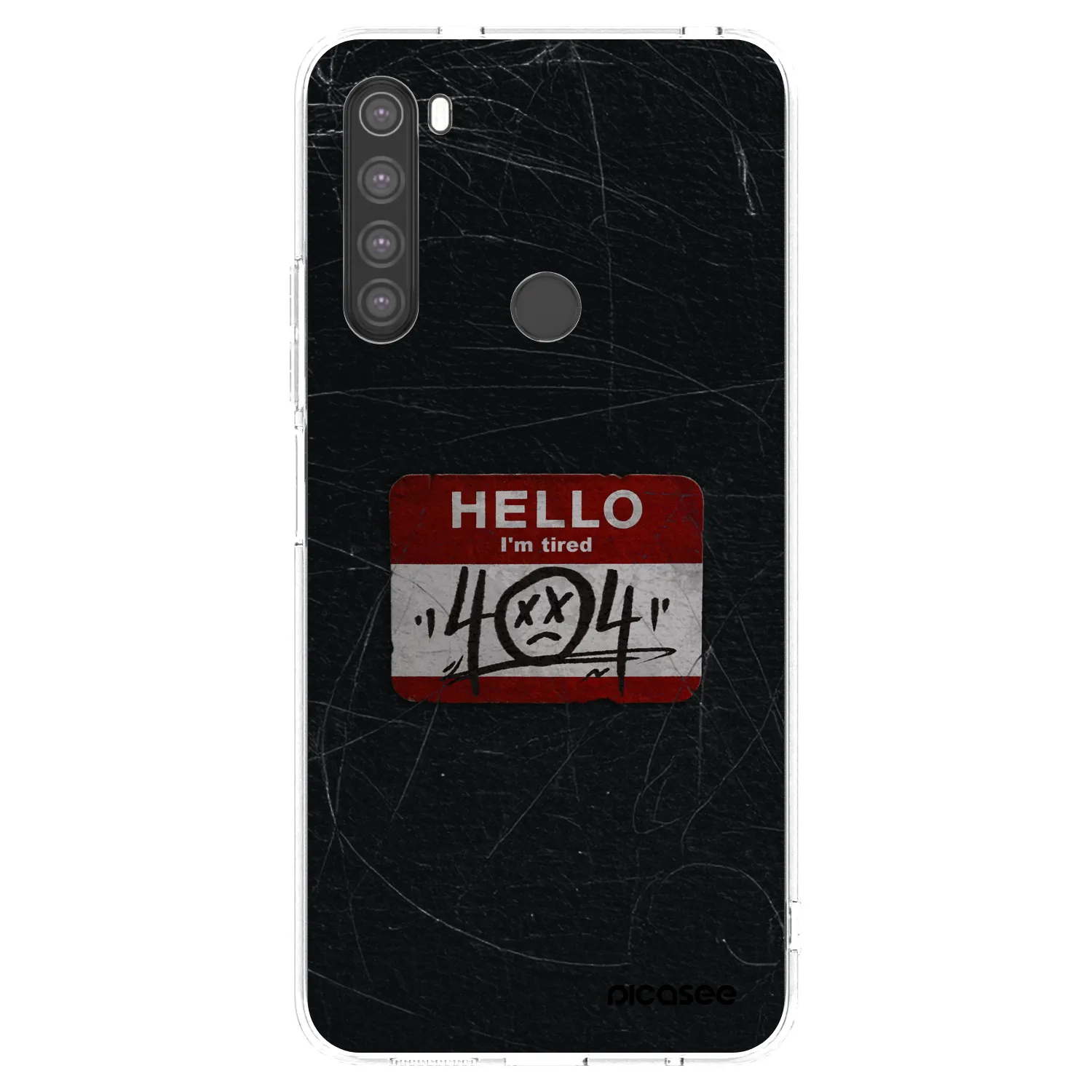 Picasee Xiaomi Redmi Note 8 Hülle - Transparentes Silikon - HELLO 404