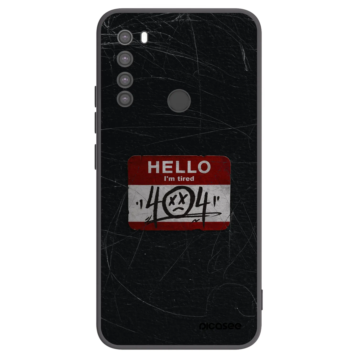 Picasee Xiaomi Redmi Note 8 Hülle - Schwarzes Silikon - HELLO 404