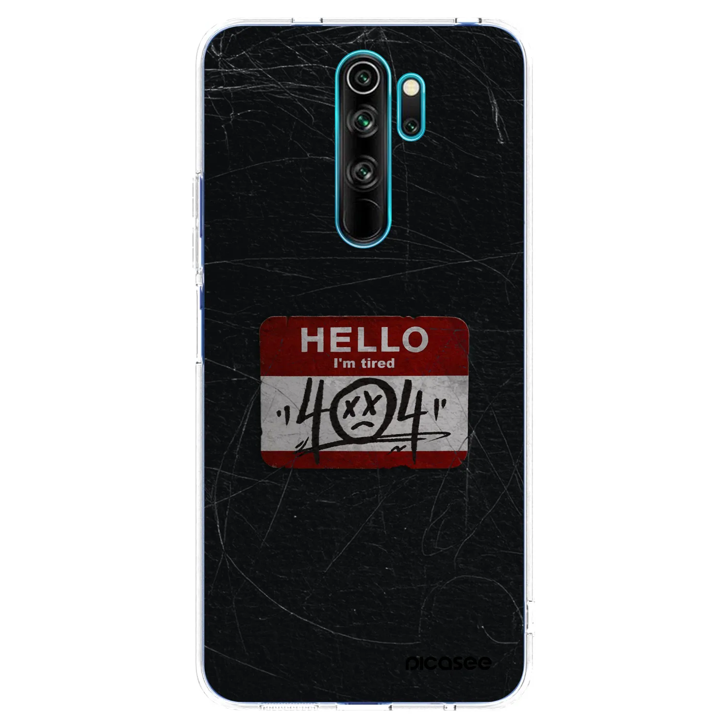 Picasee Xiaomi Redmi Note 8 Pro Hülle - Transparentes Silikon - HELLO 404