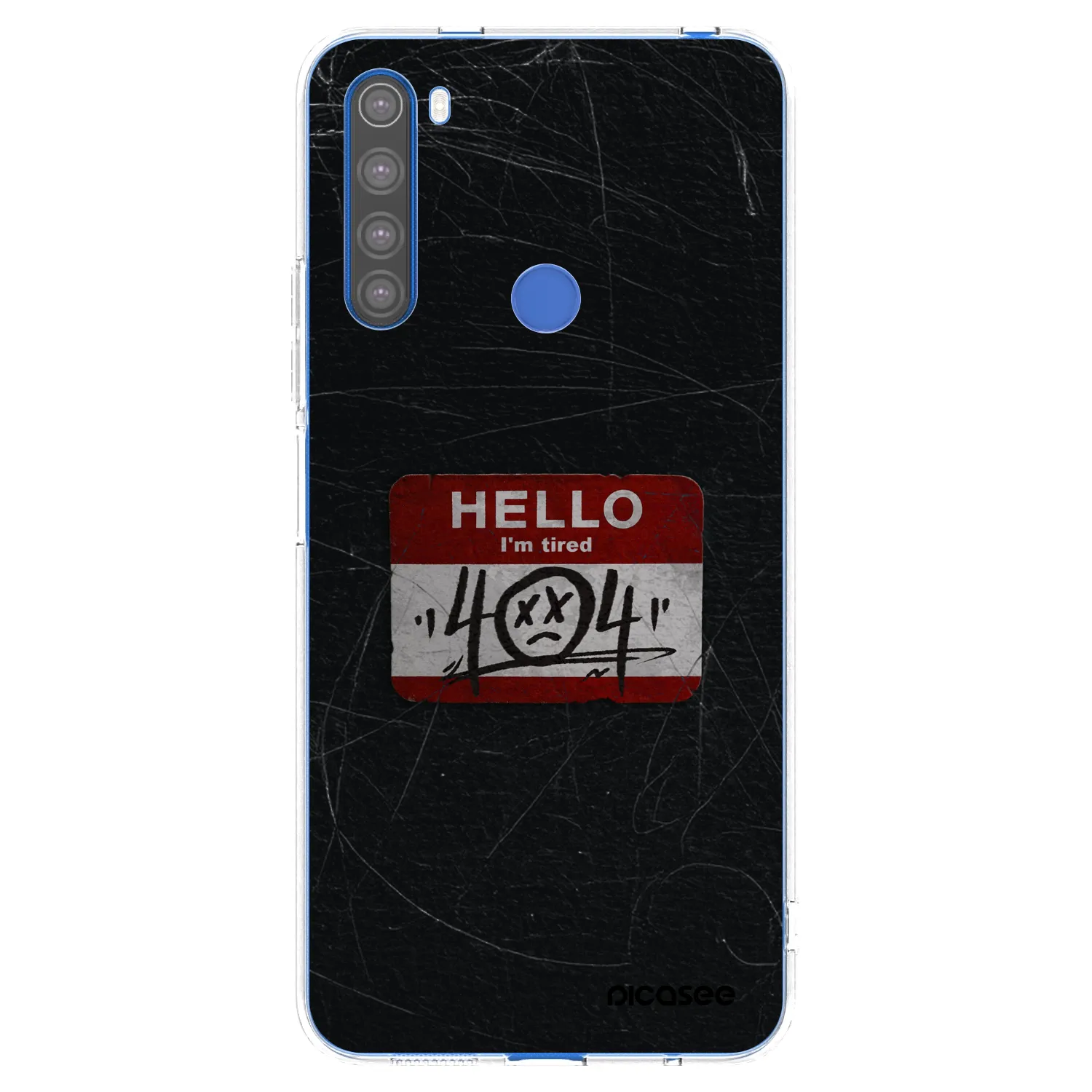 Picasee Xiaomi Redmi Note 8T Hülle - Transparentes Silikon - HELLO 404