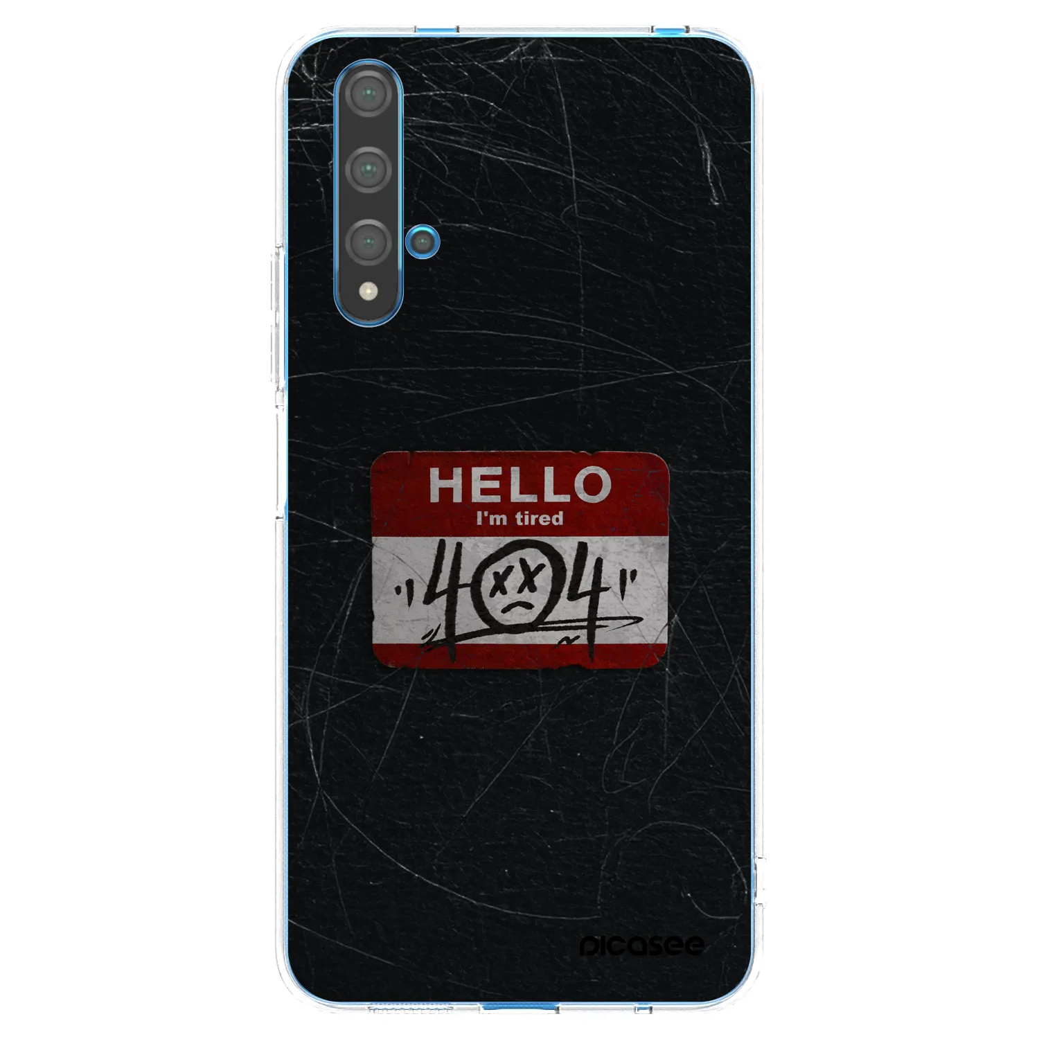 Picasee Huawei Nova 5T Hülle - Transparentes Silikon - HELLO 404