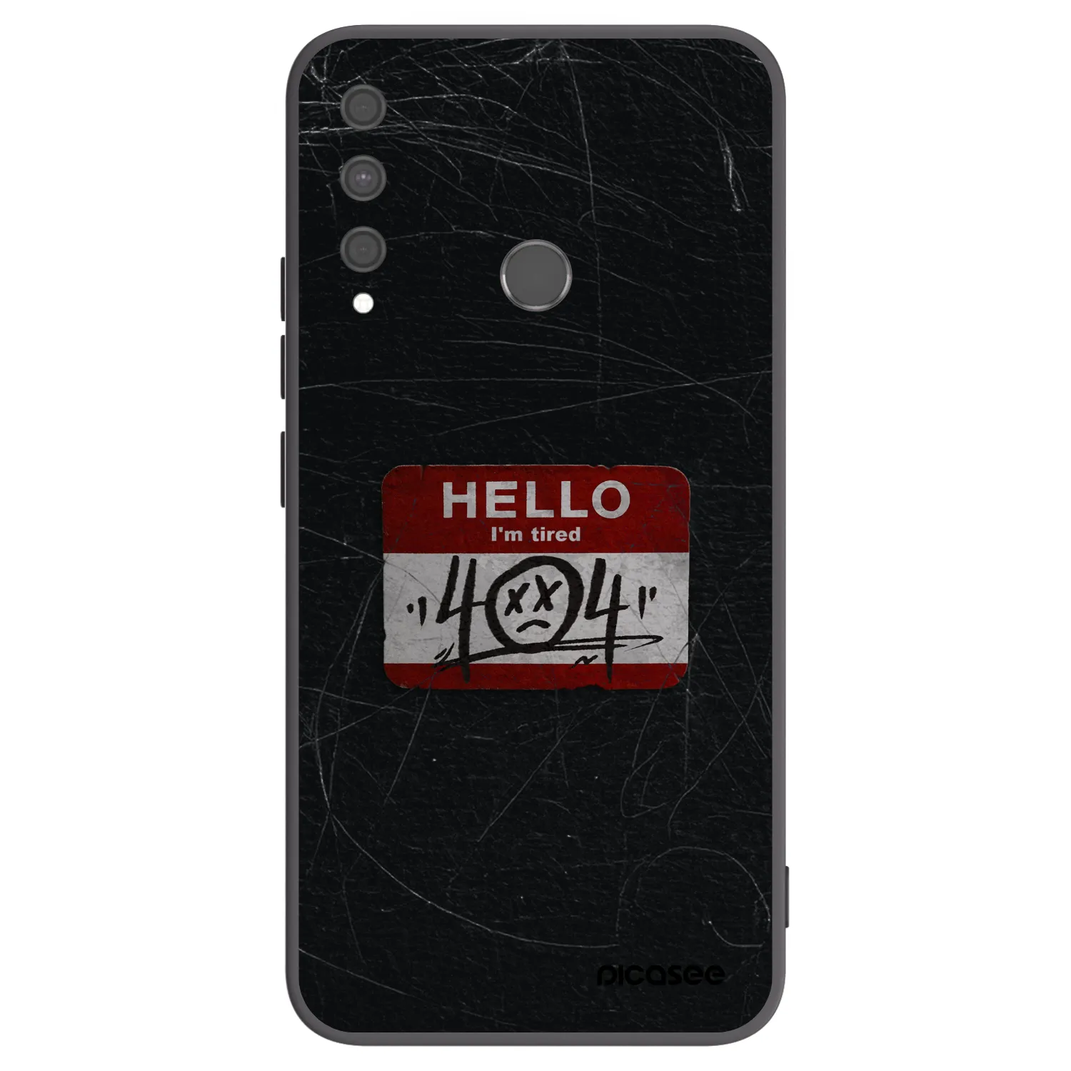 Picasee Huawei P40 Lite E Hülle - Schwarzes Silikon - HELLO 404