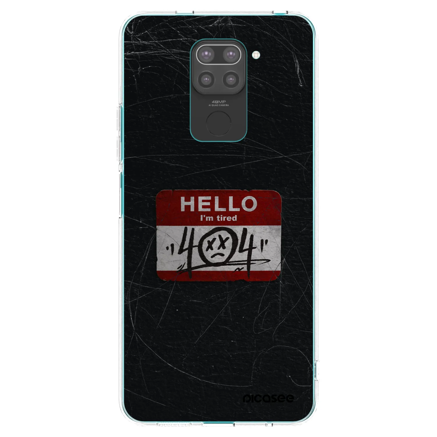 Picasee Xiaomi Redmi Note 9 Hülle - Schwarzes Silikon - HELLO 404