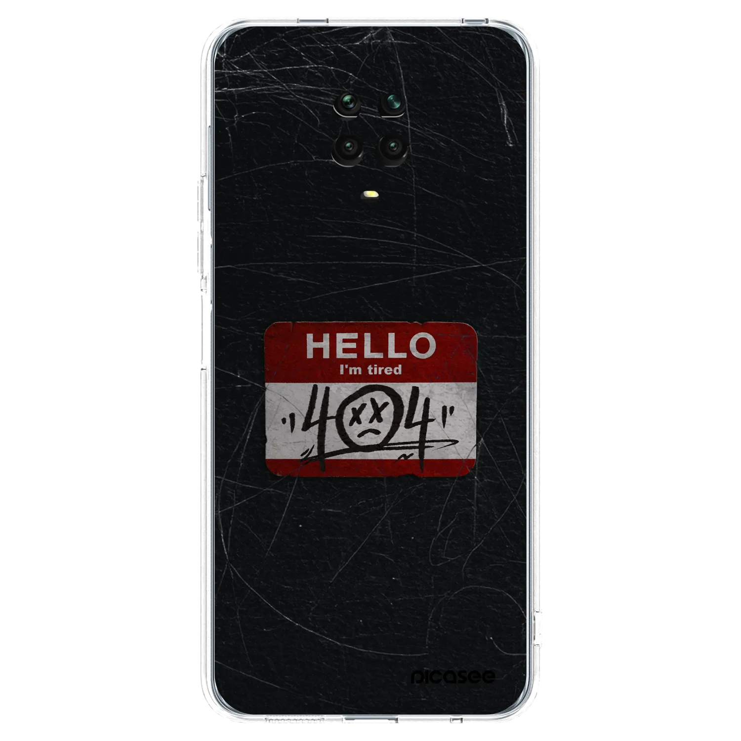 Picasee Xiaomi Redmi Note 9S Hülle - Transparentes Silikon - HELLO 404