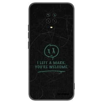 Picasee Xiaomi Redmi Note 9S Hülle - Schwarzes Silikon - LEFT A MARK