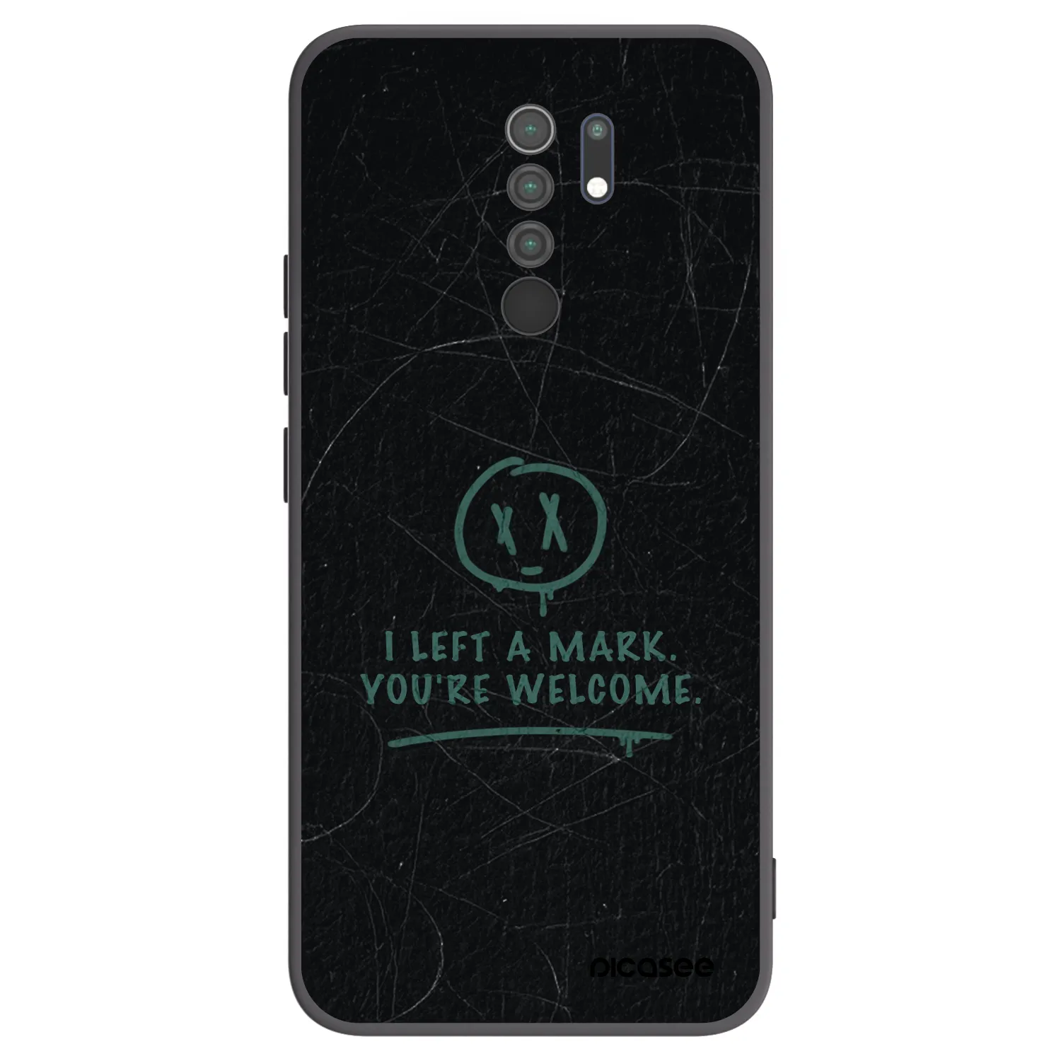 Picasee Xiaomi Redmi 9 Hülle - Schwarzes Silikon - LEFT A MARK