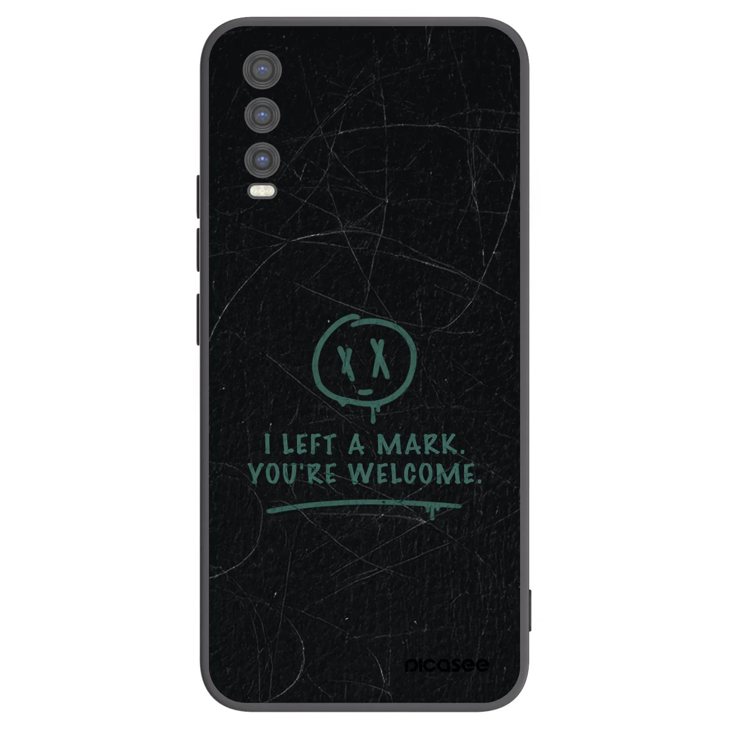 Picasee Vivo Y20s Hülle - Schwarzes Silikon - LEFT A MARK